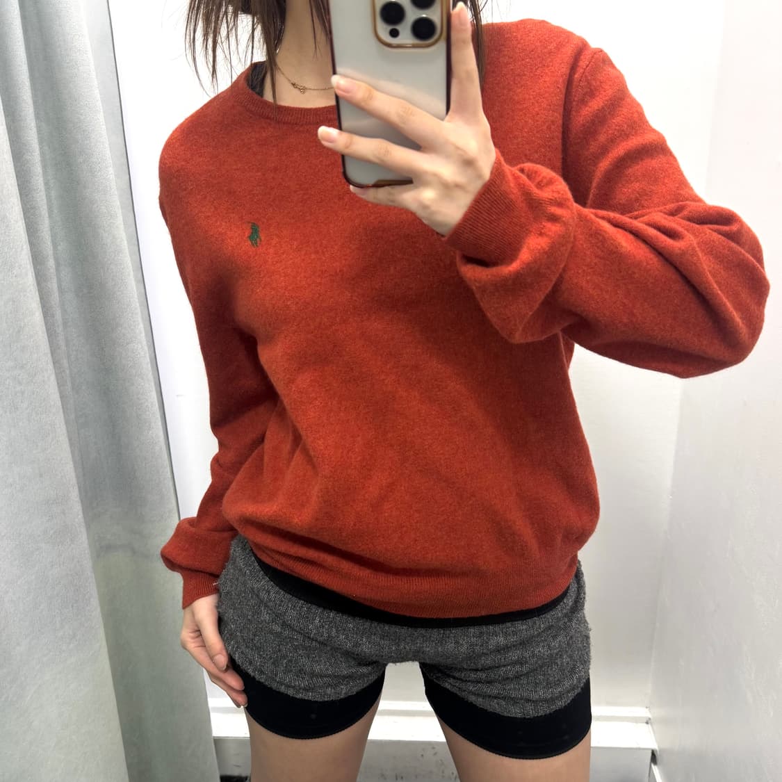 폴로 오렌지 울 니트 상품이미지1