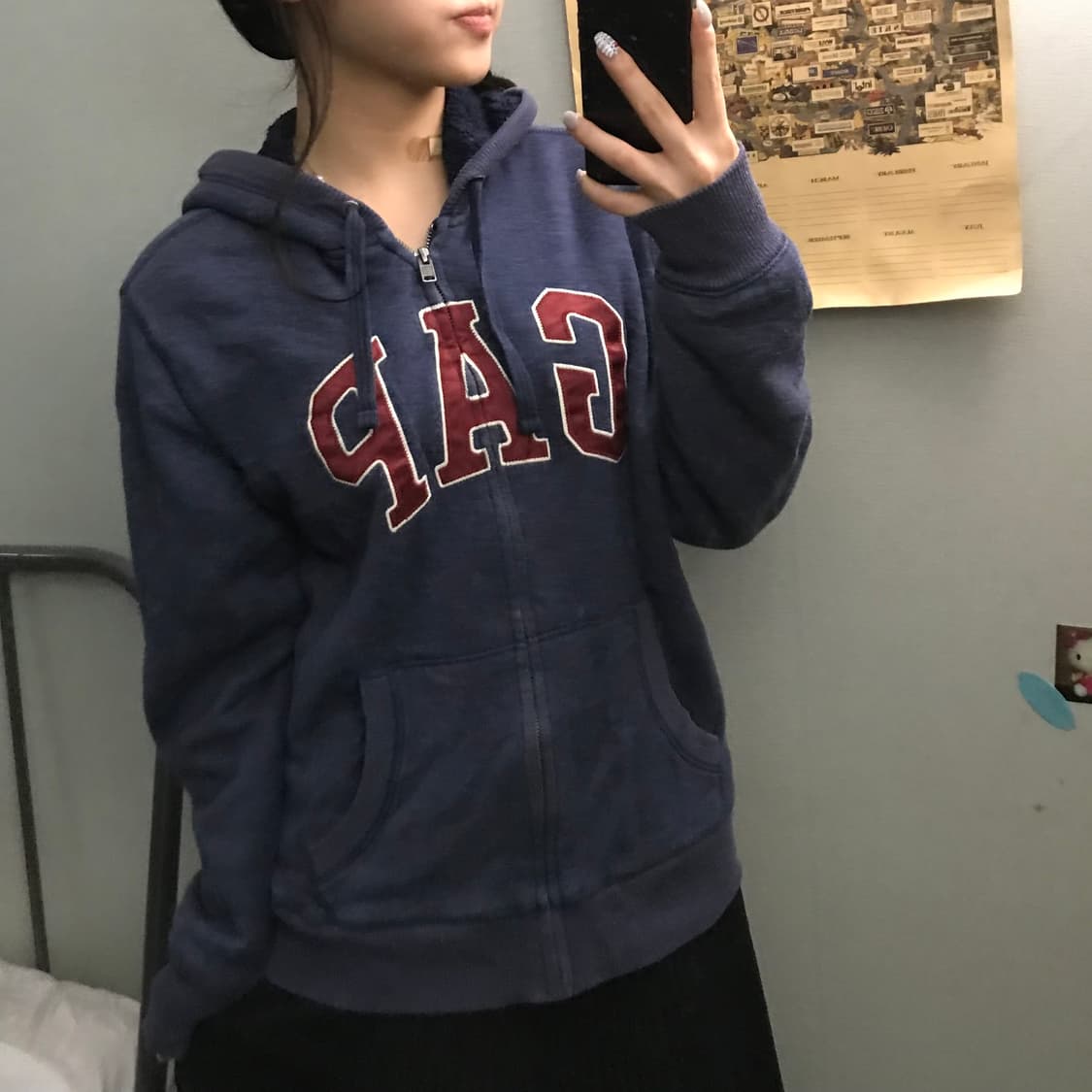 GAP 갭 포도 양털 후드집업 상품이미지2