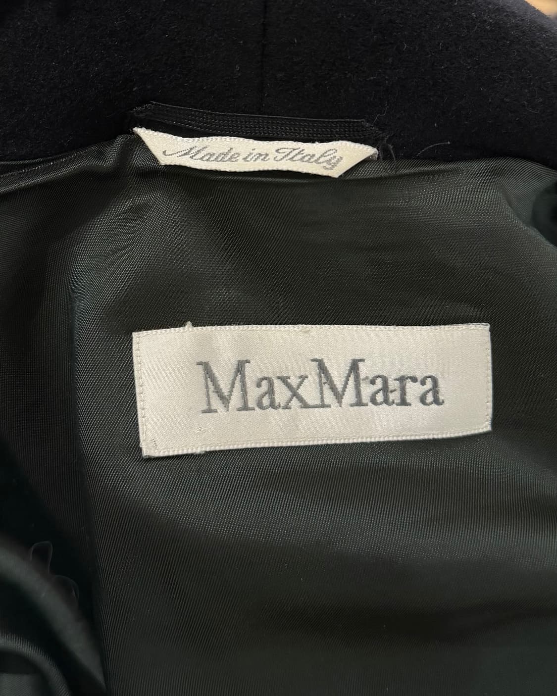 막스마라 블랙 원버튼 울 롱 코트 상품이미지7