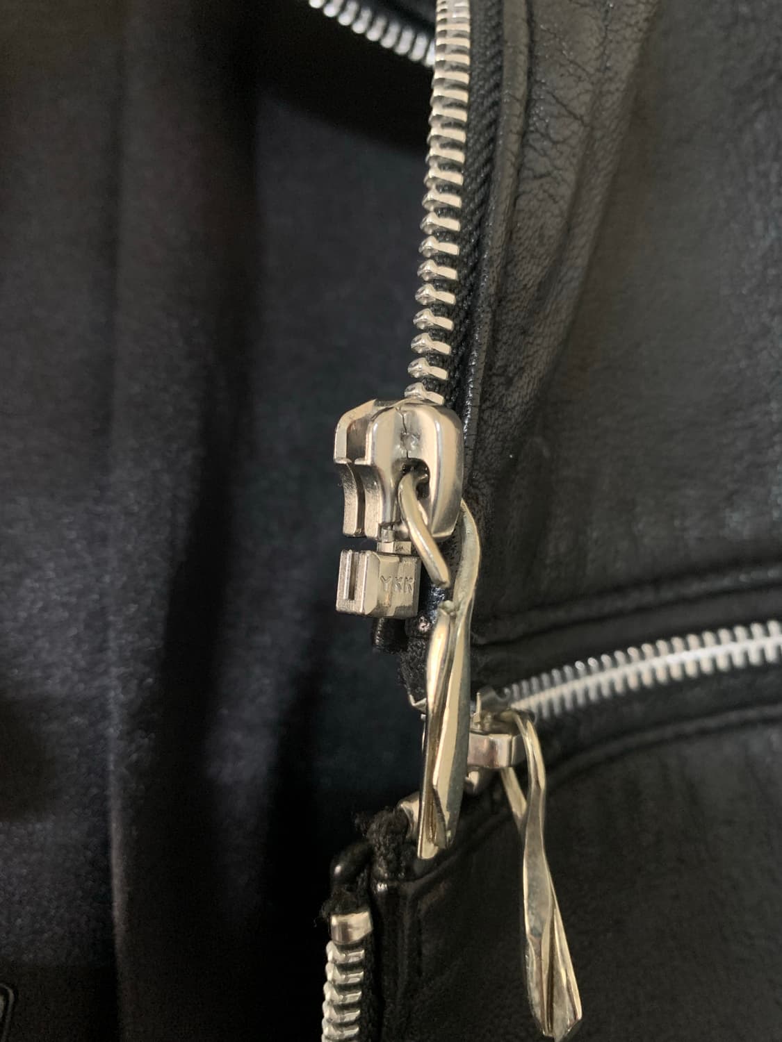 cross zip leather jacket 상품이미지2