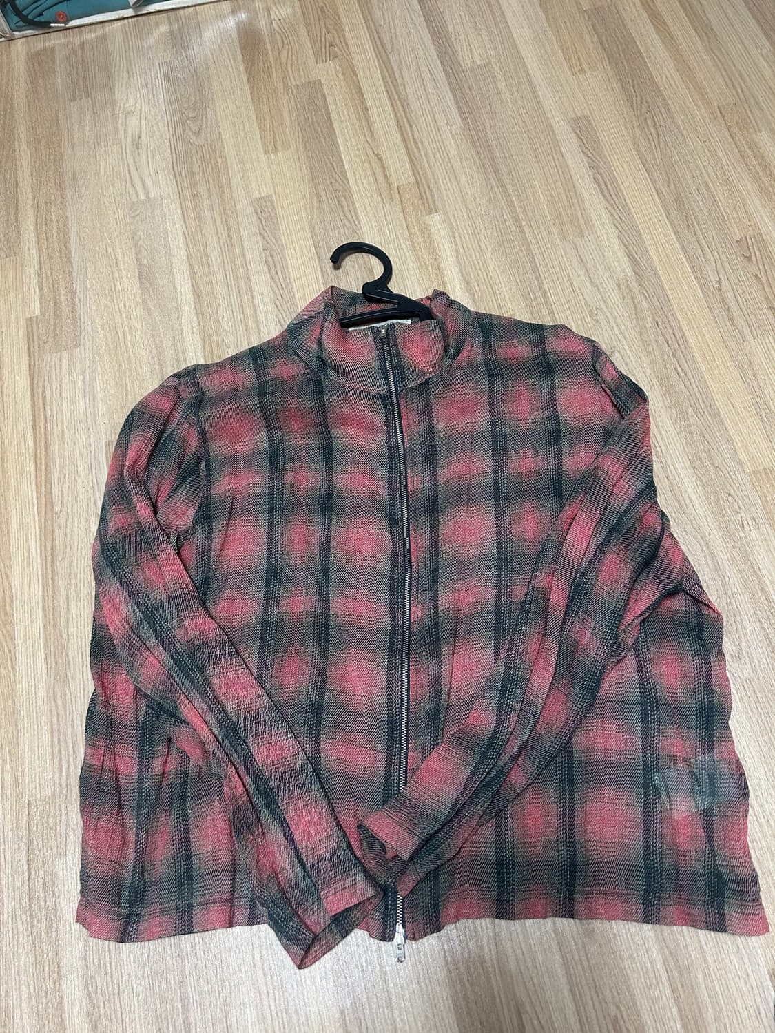 아워레가시 슈렁큰 럼버체크 자켓 상품이미지1