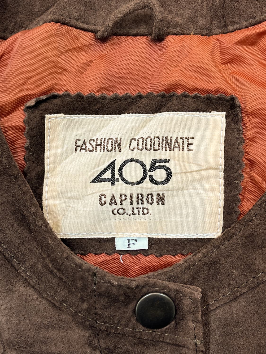 405 Capiron 90's 스웨이드 레더 나폴레옹 자켓 상품이미지5