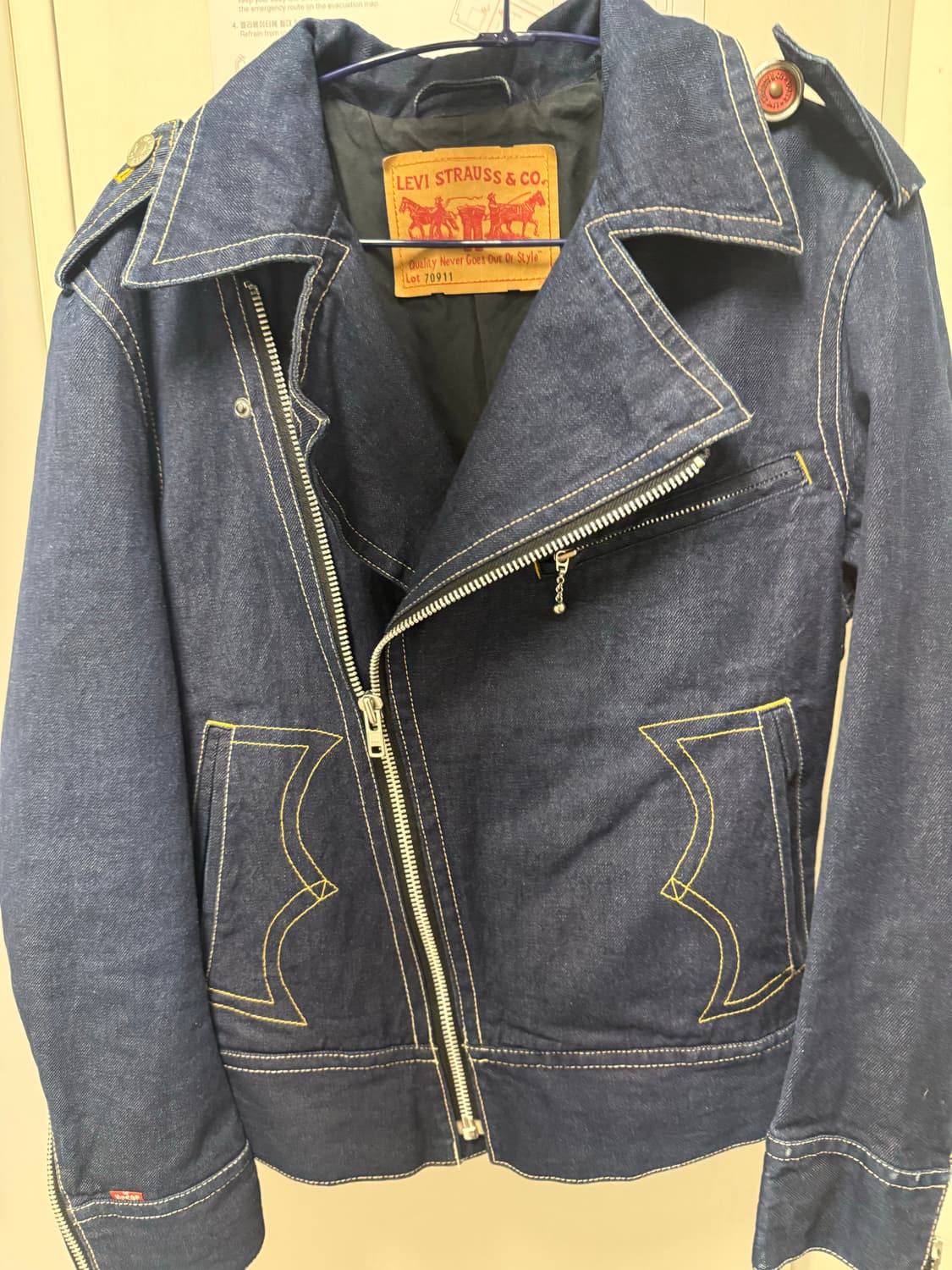 리바이스 00s 타입원 라이더 자켓 상태좋음 상품이미지3