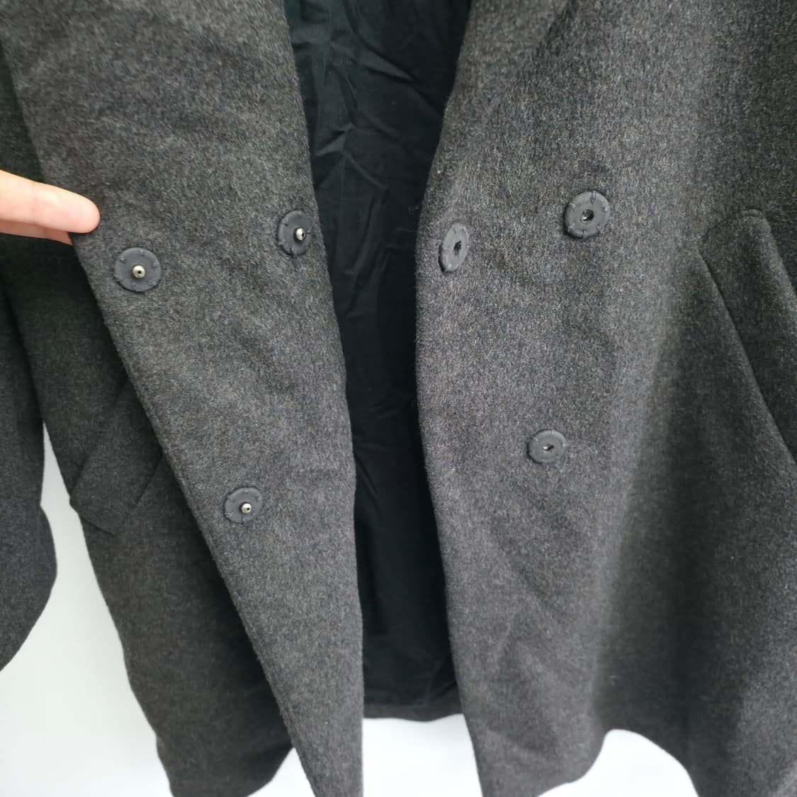 [M] 라코스테 다크 브라운 울 코트 상품이미지4