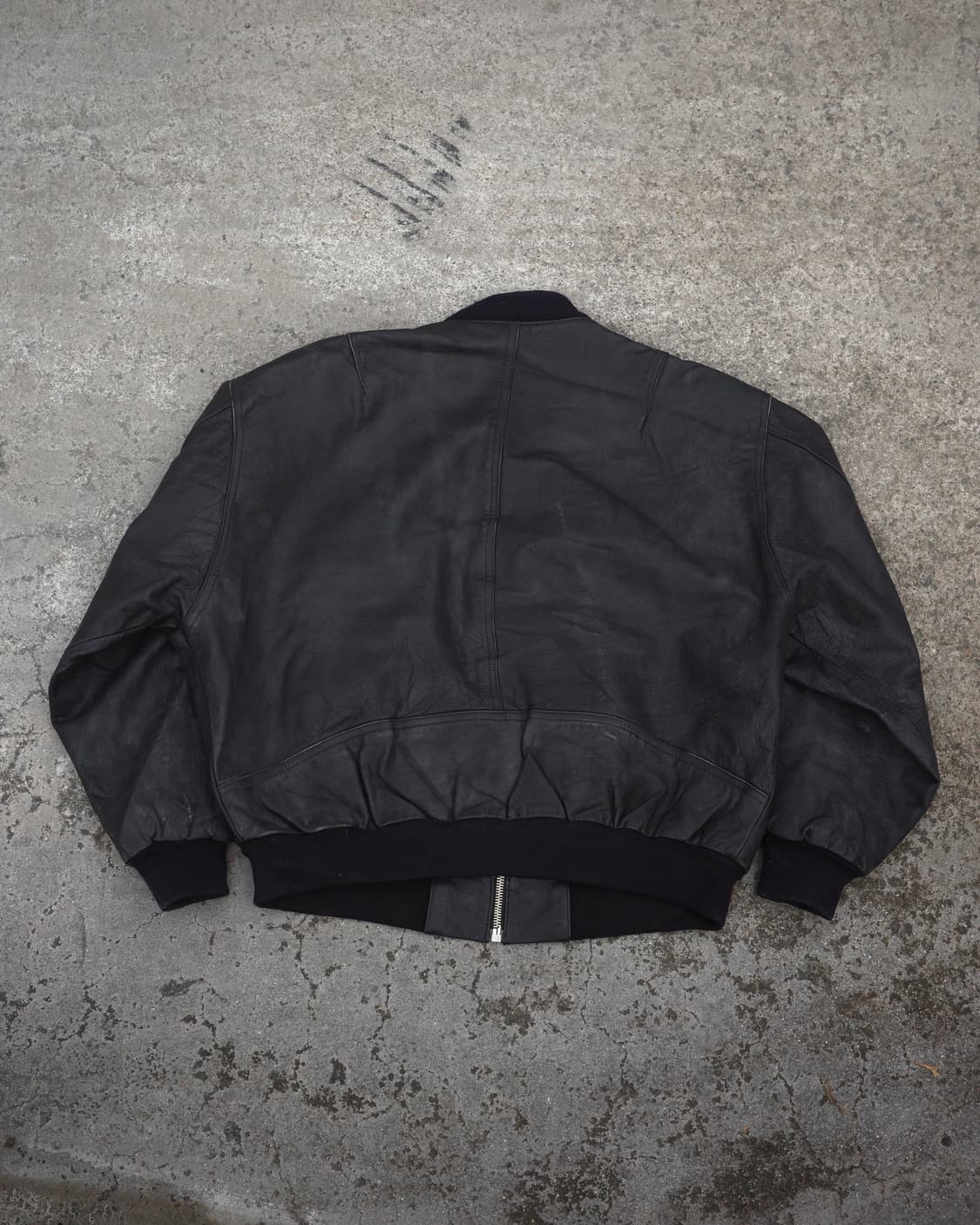 빈티지 유럽 레더 블루종 자켓 상품이미지4