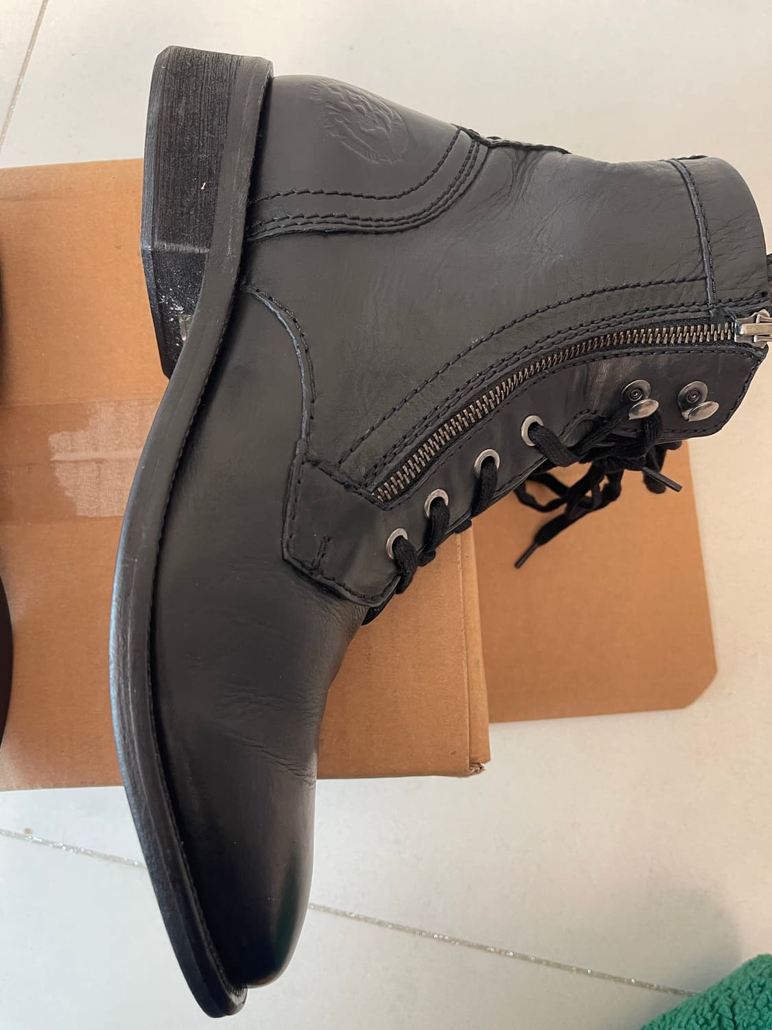 디젤(Diesel) The pit 가죽 집업 부츠 블랙43(280) 상품이미지6