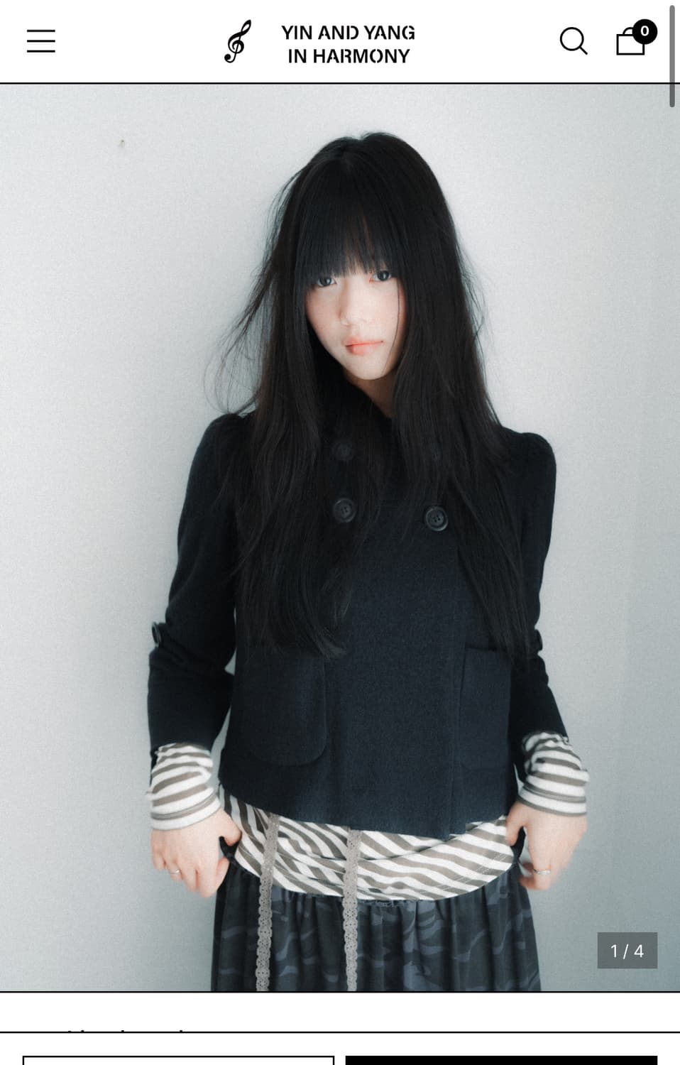 (새상품)인앤양인하모니 Popo cardigan jk, black 상품이미지2