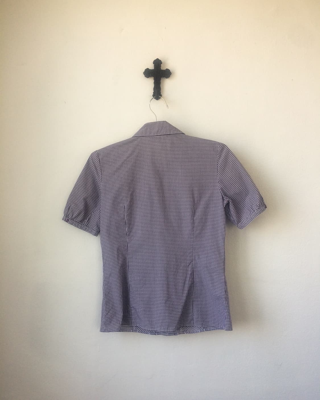 Frill check pattern shirt 상품이미지2