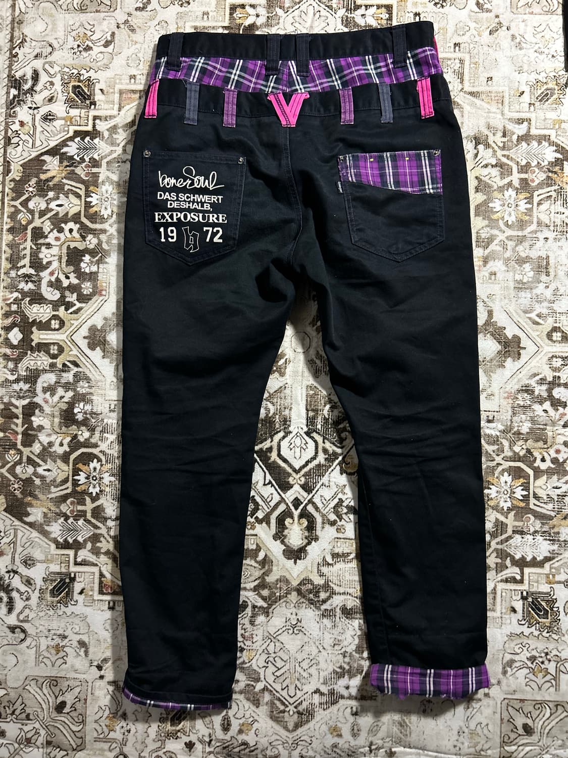 90‘s B-One Soul gal pocket detailed chec 상품이미지4