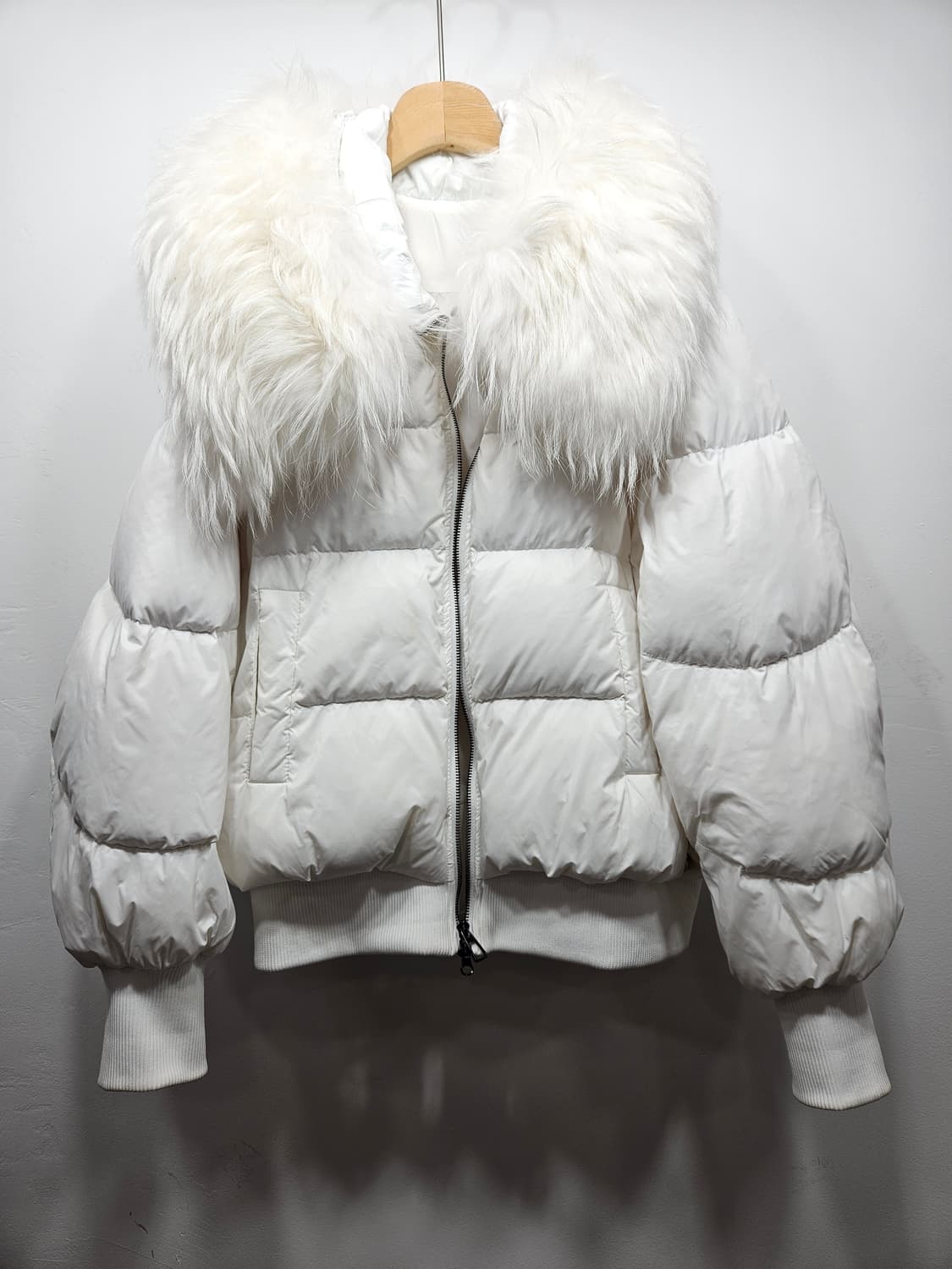 화이트 폭스 퍼카라 오리털 숏패딩M 상품이미지4