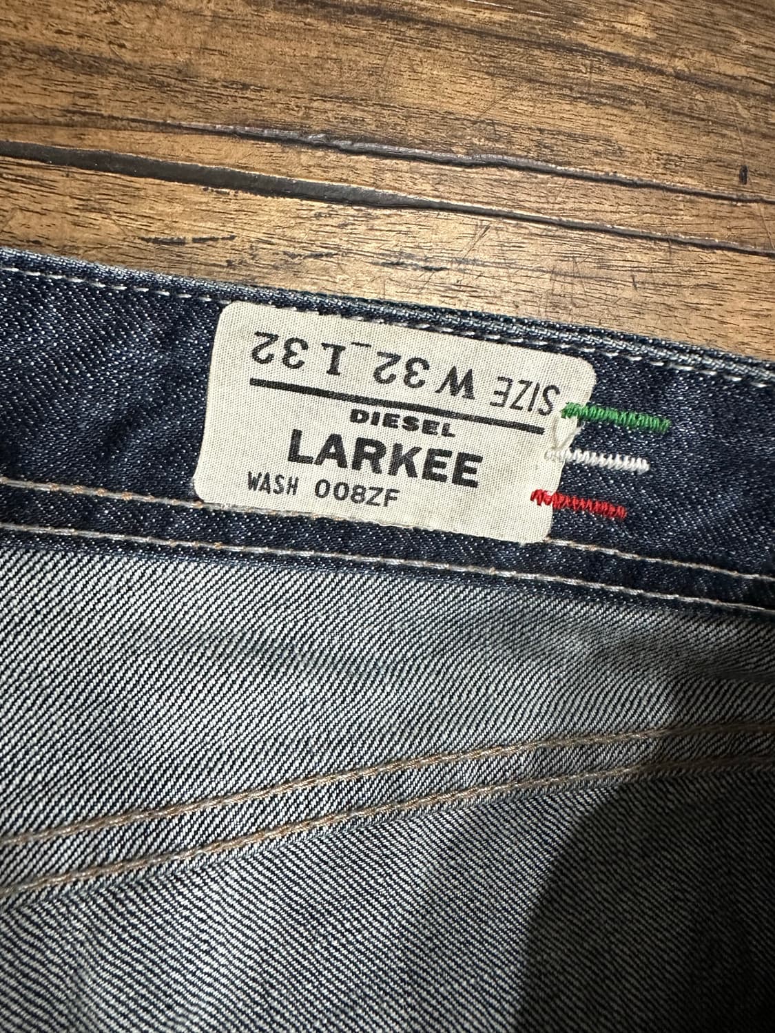 Y2K 디젤 LARKEE 진청 데님 팬츠 W32 이태리제 상품이미지8