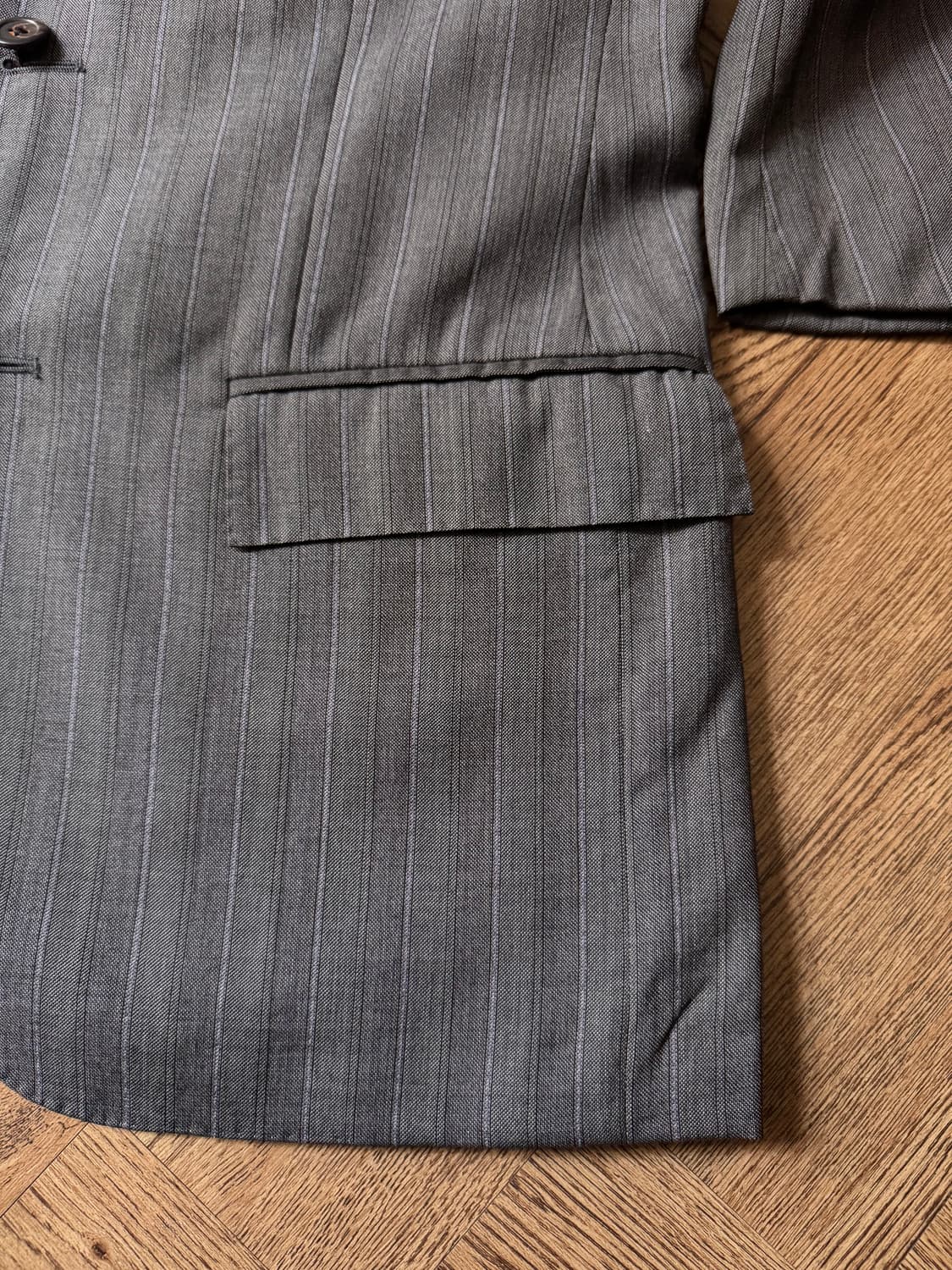 [M]폴로 랄프로렌 Made in Italy 스트라이프 그레이 블레이저 상품이미지4