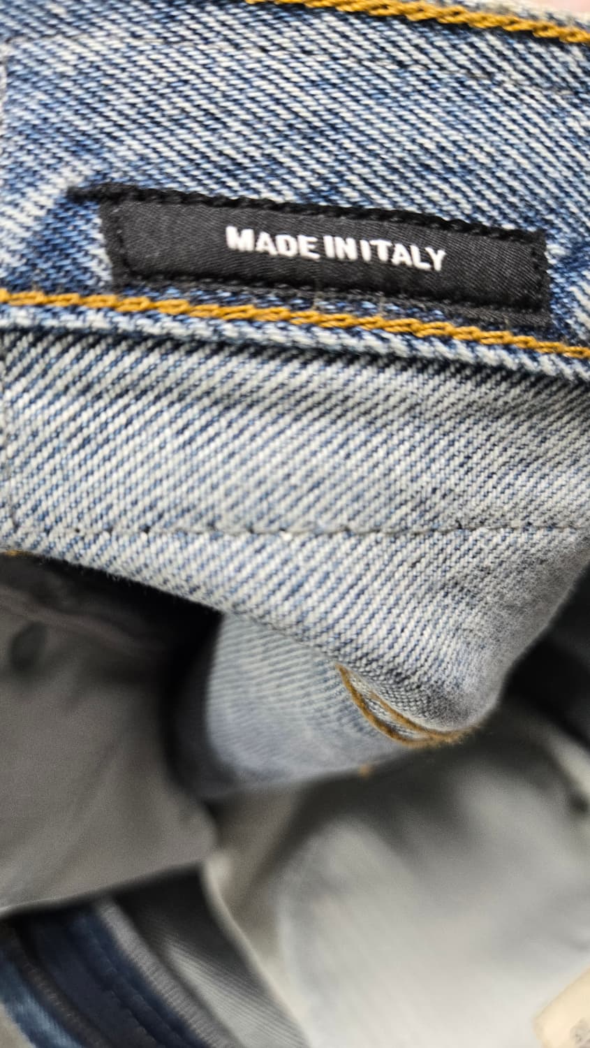 새상품)R13알써틴 bowie 디스트로이트 페인트 데님팬츠 상품이미지5