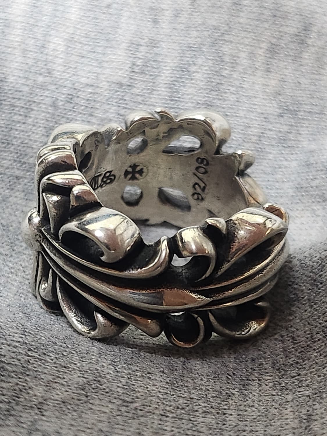 크롬하츠 더블 플로랄 링 us9 상품이미지5