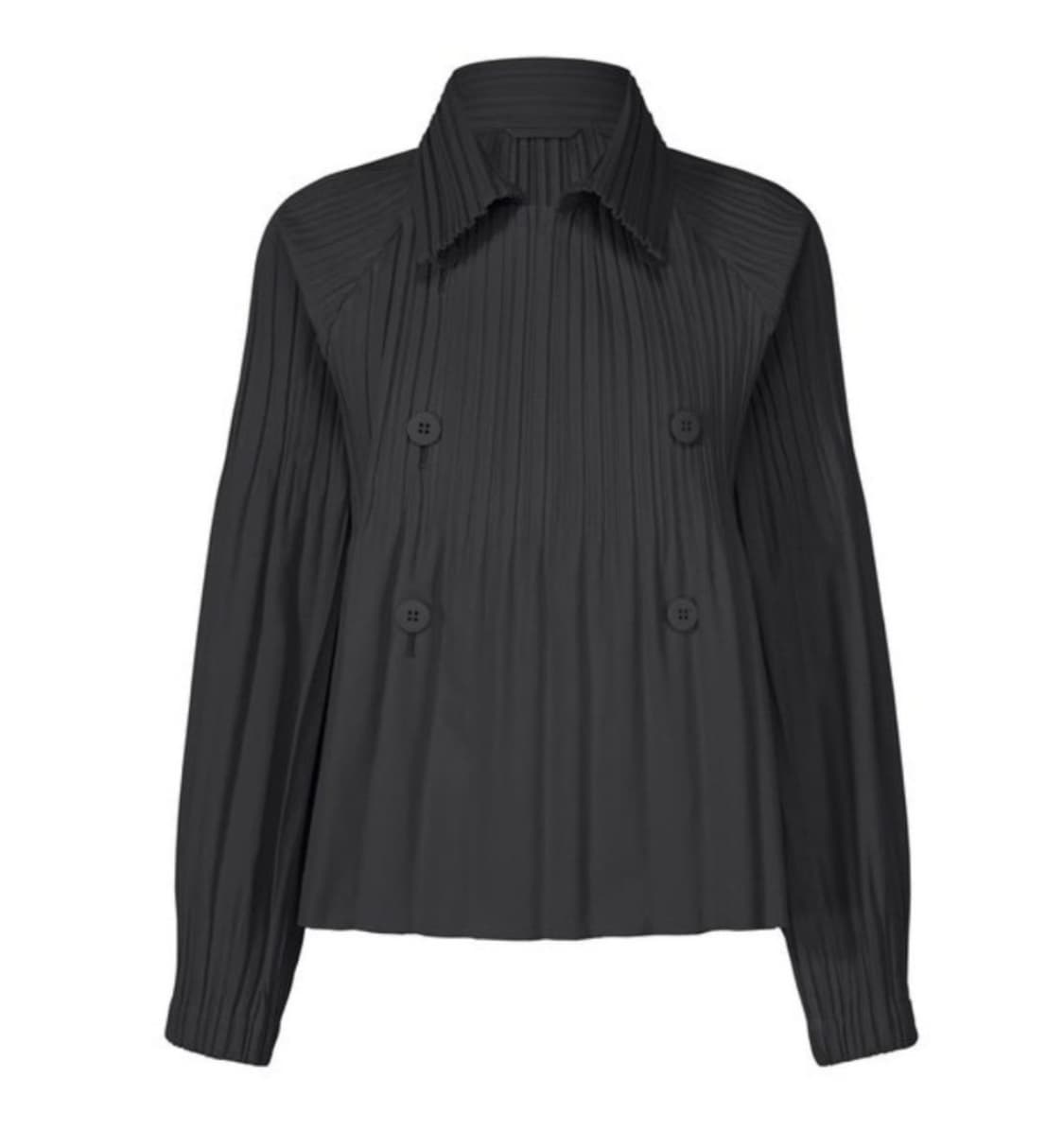 플리츠플리즈 스무스 코트 블랙  상품이미지1