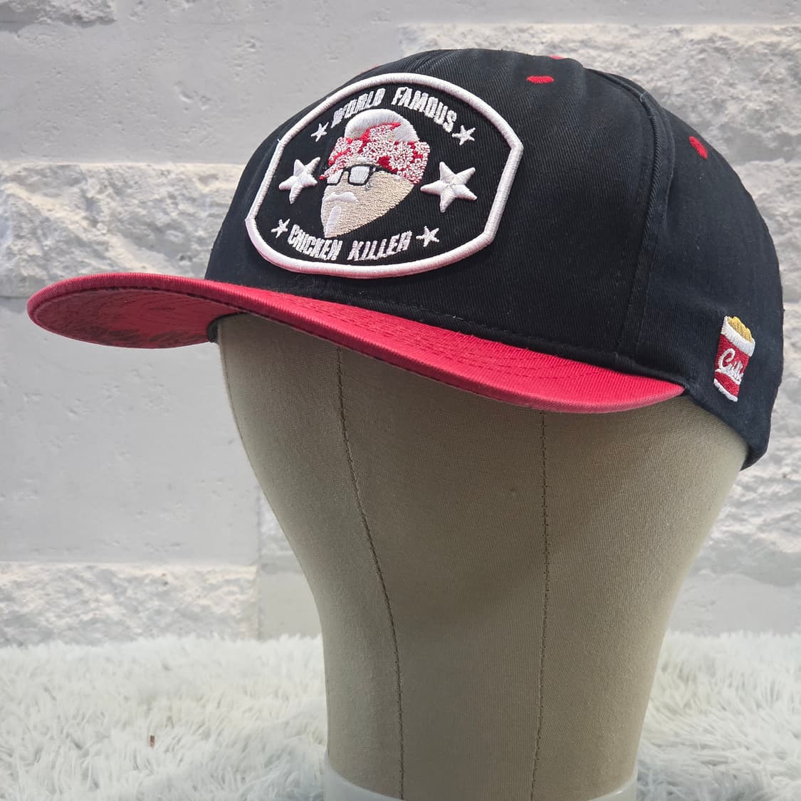 L7-7:크리틱 치킨 킬러 캡 블랙 레드 (56-59Free) 상품이미지2