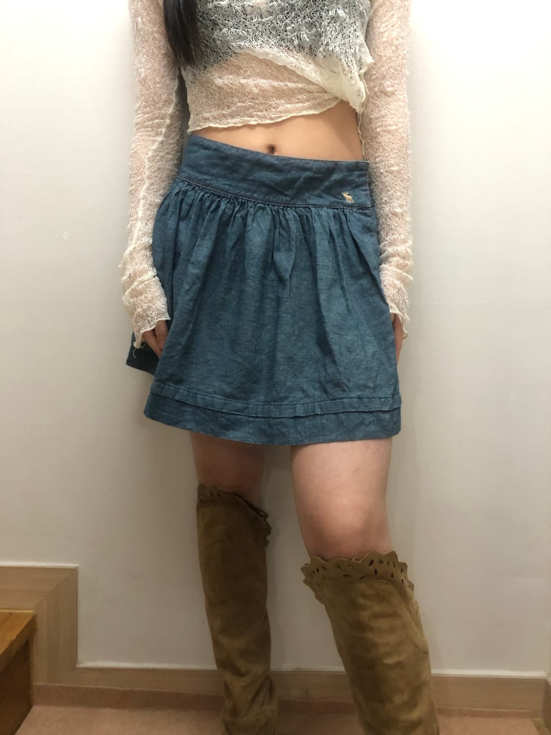 빈티지 아베크롬비 데님 미니 스커트 상품이미지3