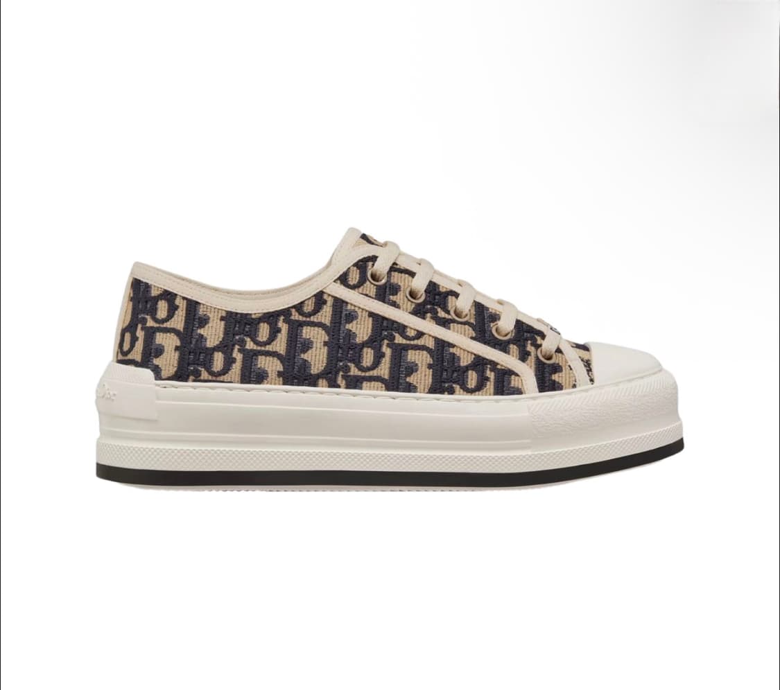 디올 워크앤디올 플랫폼 스니커즈 딥 블루 디올 오블리크 상품이미지1