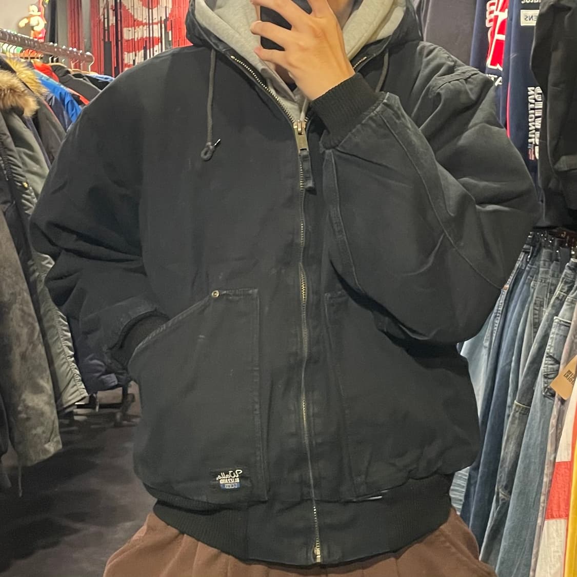 [IM] VTG 빈티지 블랙 후드워크자켓  상품이미지2