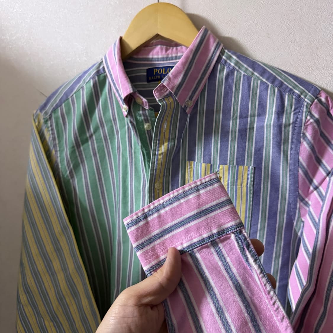폴로 랄프로렌 멀티 스트라이프 원포켓 셔츠 M (남성 100정도) 상품이미지5