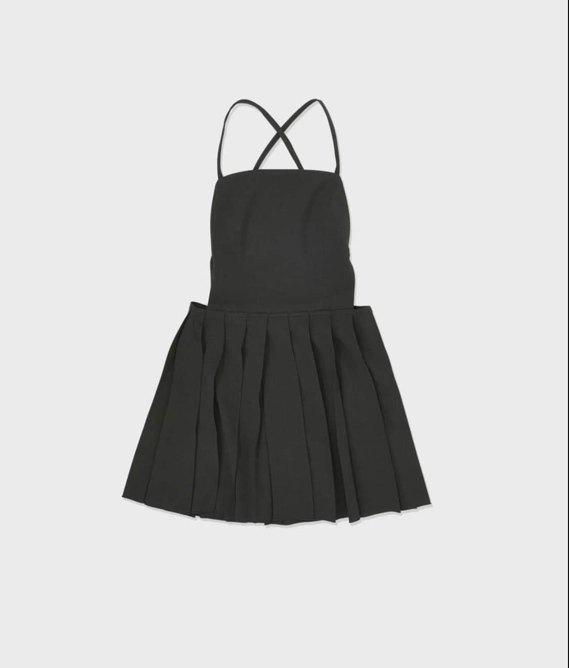 로우클래식 pleated mini dress S 차콜 상품이미지3