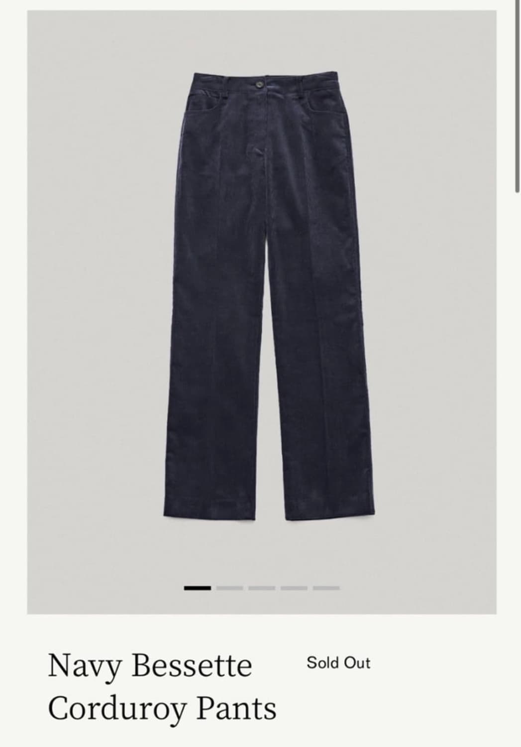 더바넷 코듀로이 팬츠 네이비 S 상품이미지1