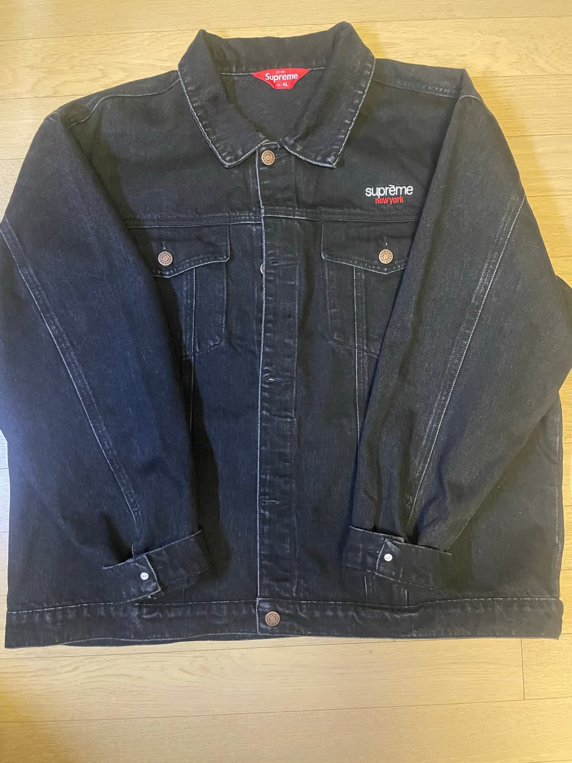 슈프림 데님 트러커 자켓 블랙 - 25SS 상품이미지4