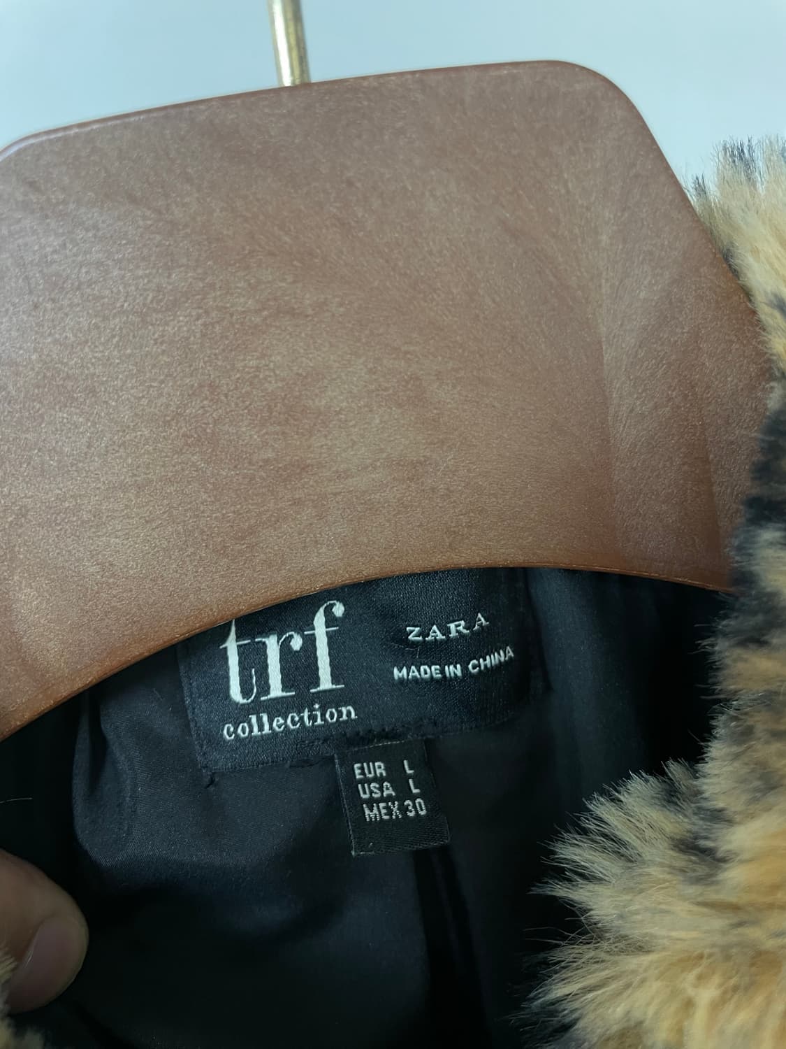 (L) Zara trf 자라 레오파드 호피 페이크 퍼 자켓 상품이미지4