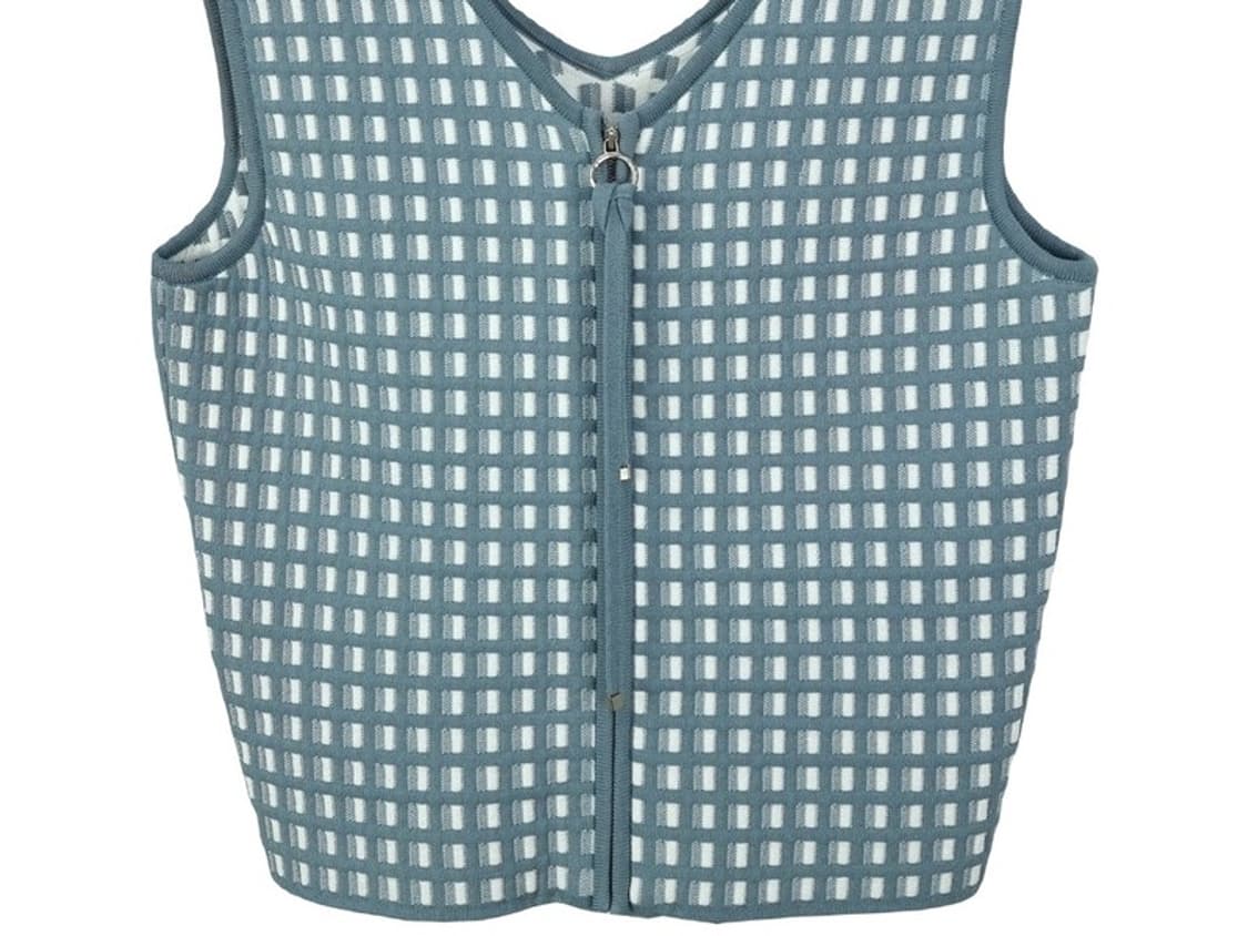 [시스템] 체크 니트 집업 뷔스티에 M18991 상품이미지5