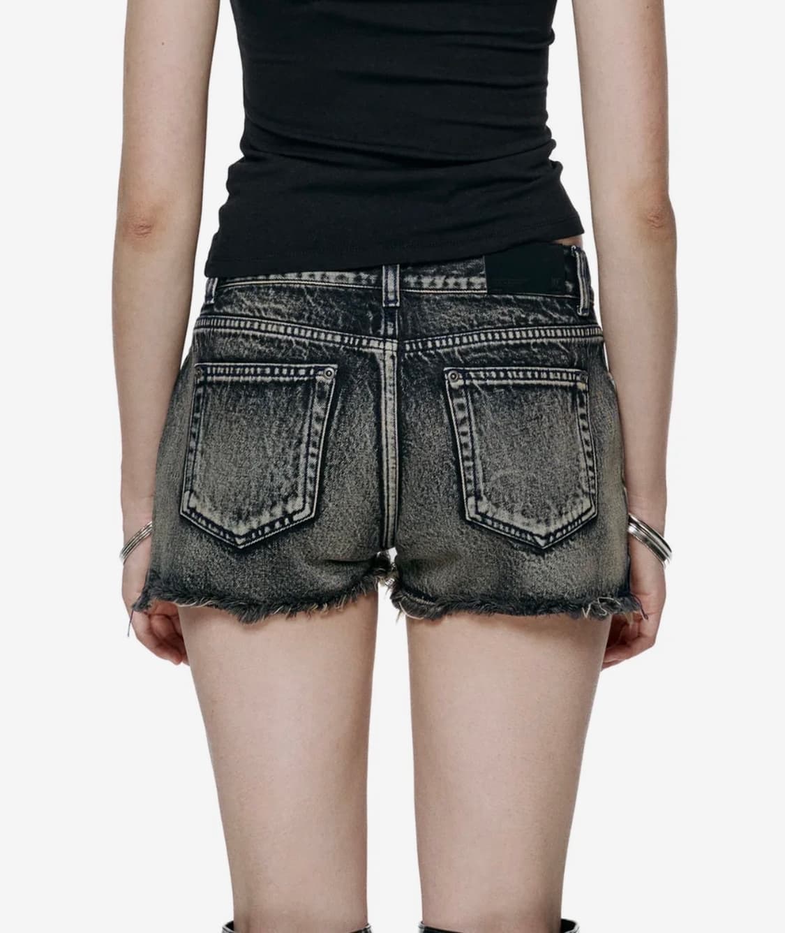 락케이크 Damage Denim Shorts - Ash Blue 상품이미지2
