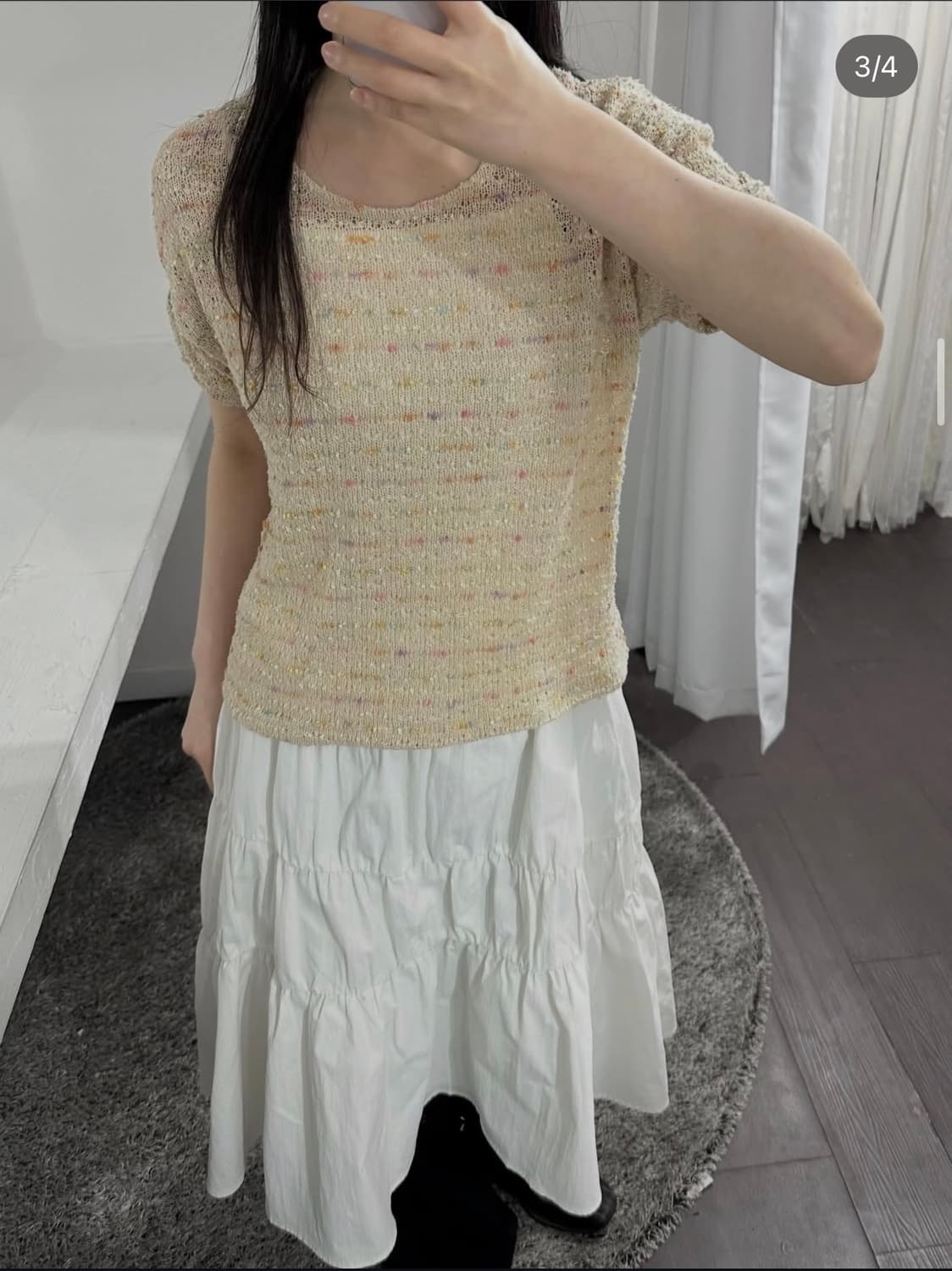 ribbon net top 상품이미지2