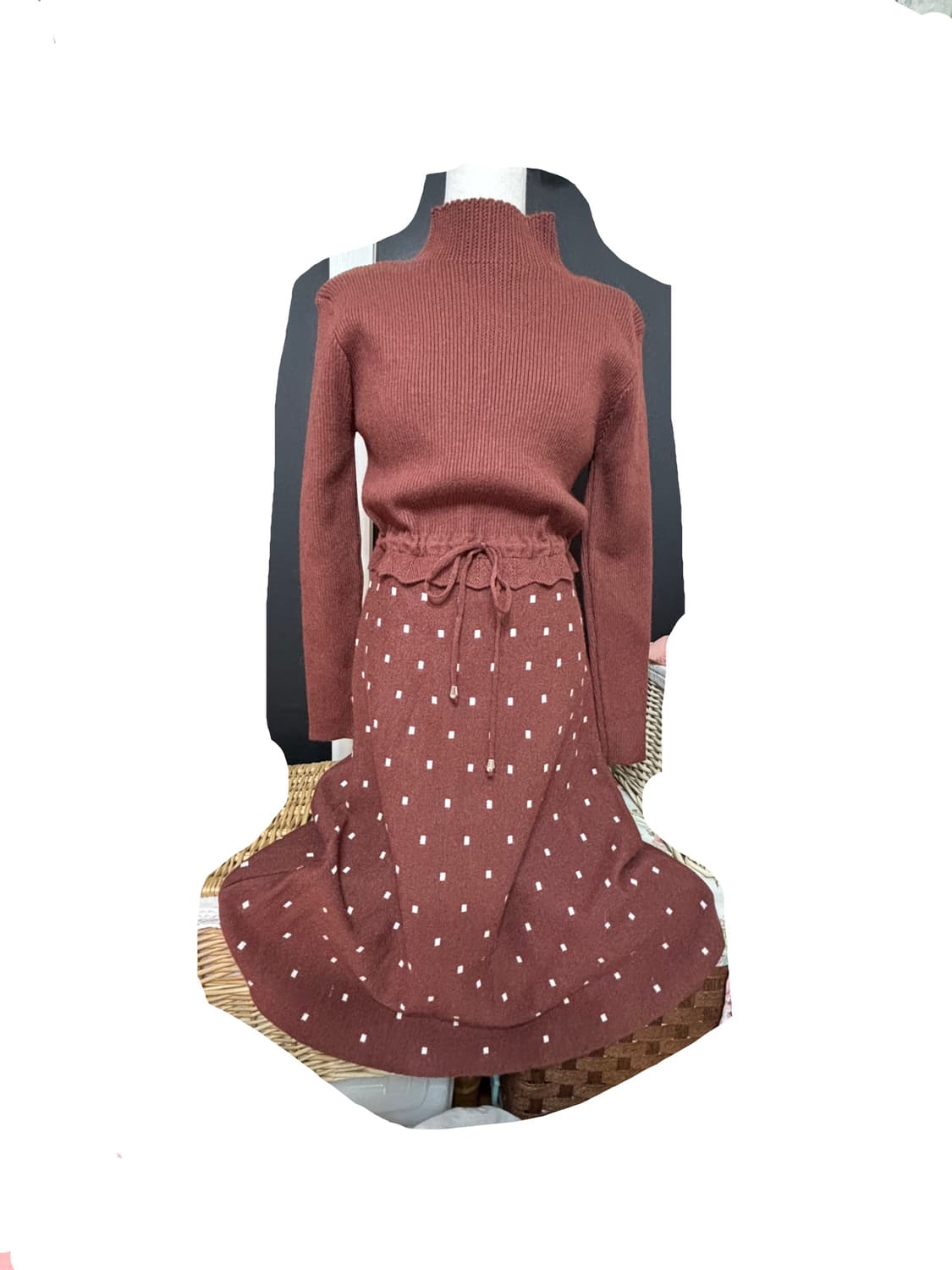 새제품ㅡ 허리스트링끈 원피스/55 상품이미지1