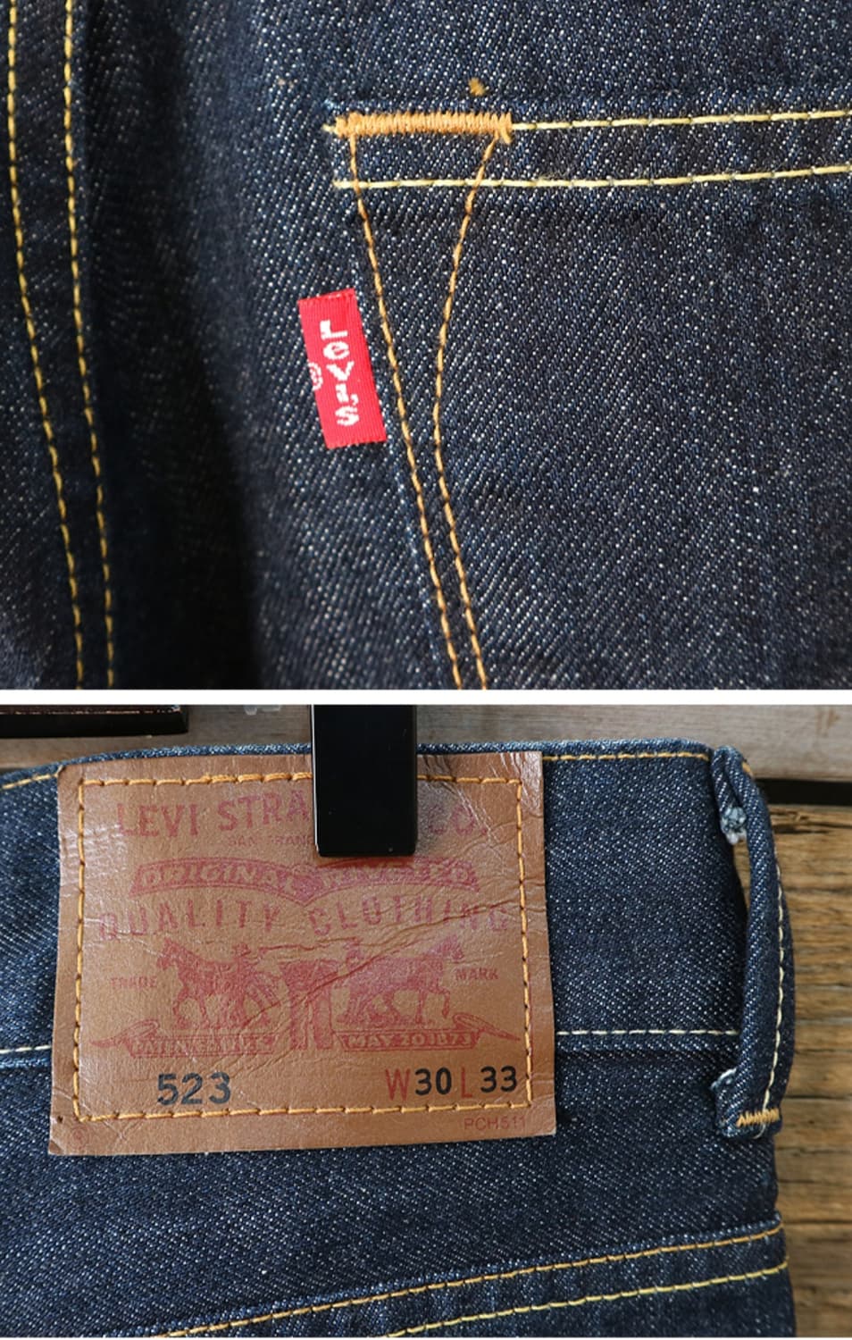 LEVIS 리바이스 523 진청 스트레이트 핏 데님 팬츠 30 상품이미지7