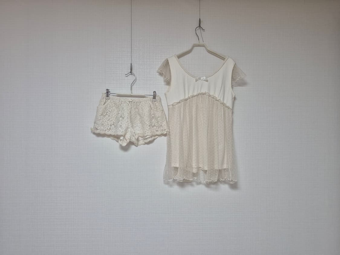 리즈리사 Chambre a couche 점망캐미&레이스인팡 셋업입니다♡♡ 상품이미지1