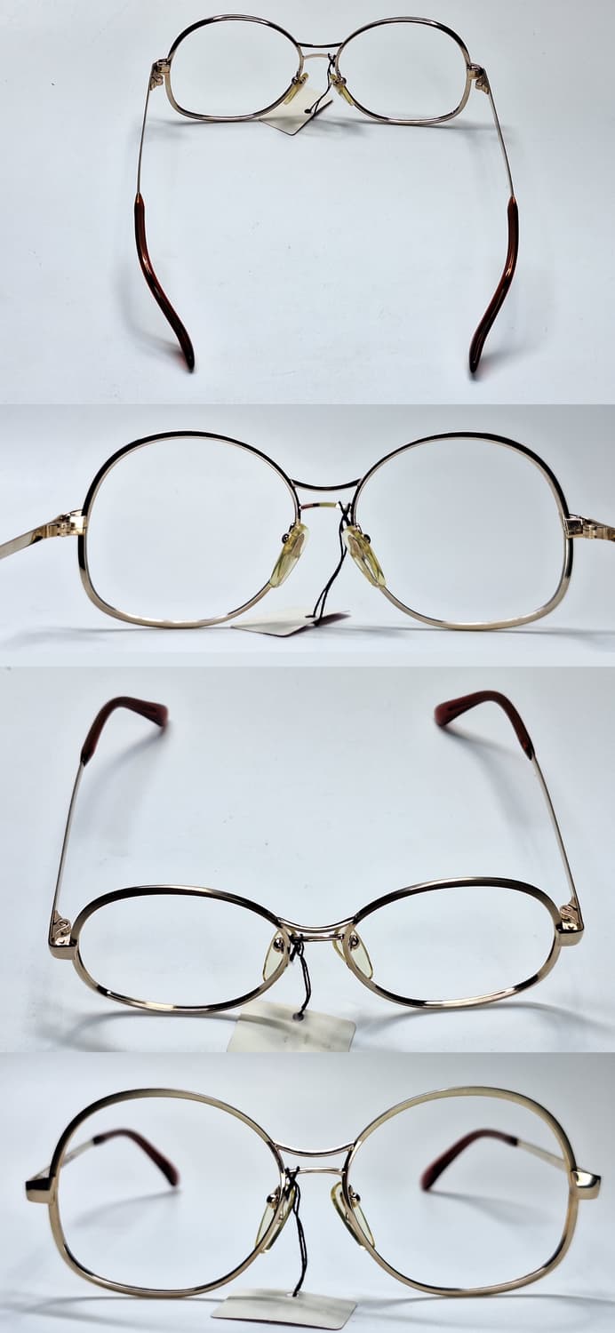 80s 일본제 빈티지 데드스톡/샤르망 210 안경테 52mm 보스턴 골드 상품이미지3