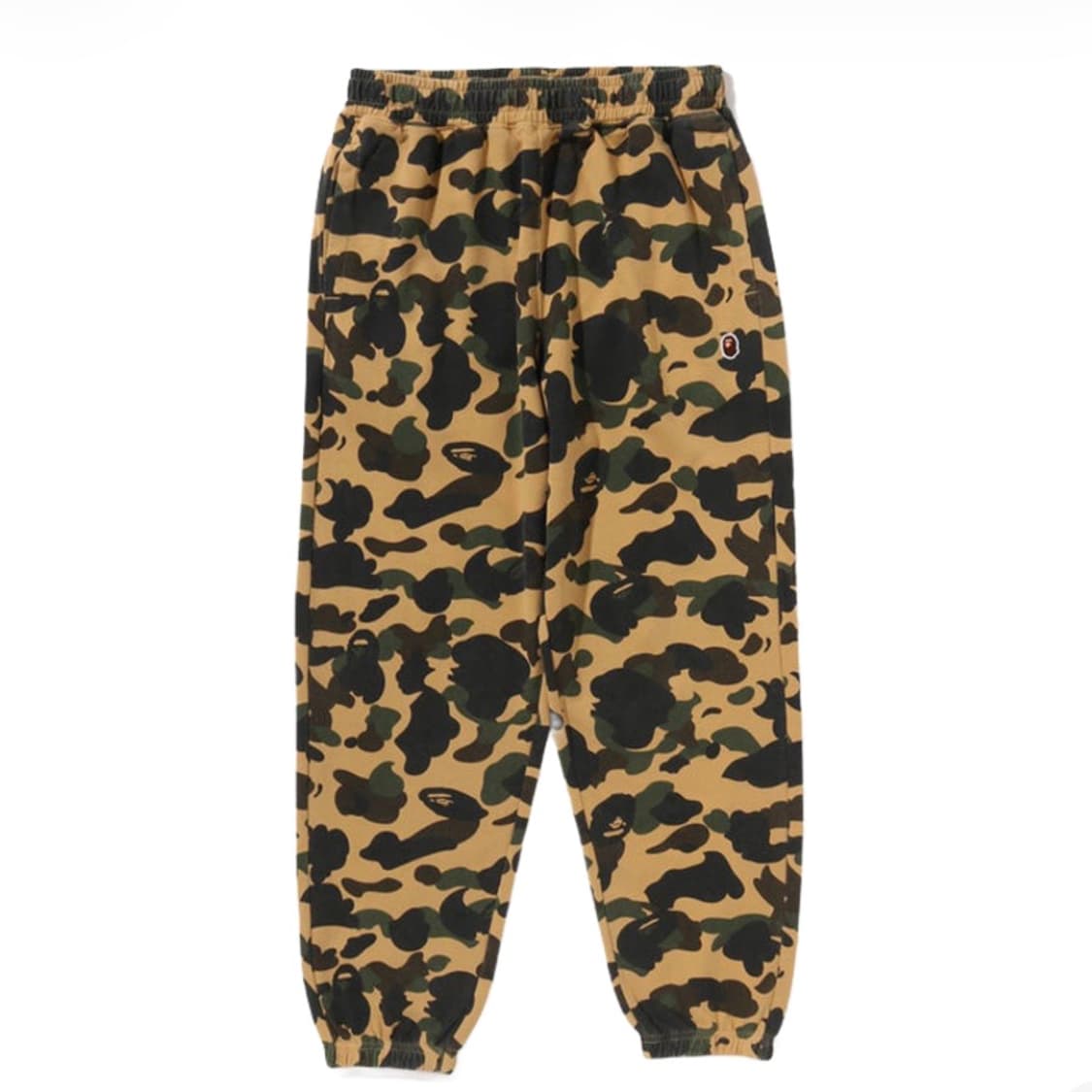 베이프 퍼스트 카모 원 포인트 릴렉스드 핏 스웨트 팬츠 옐로우 황계 상품이미지1