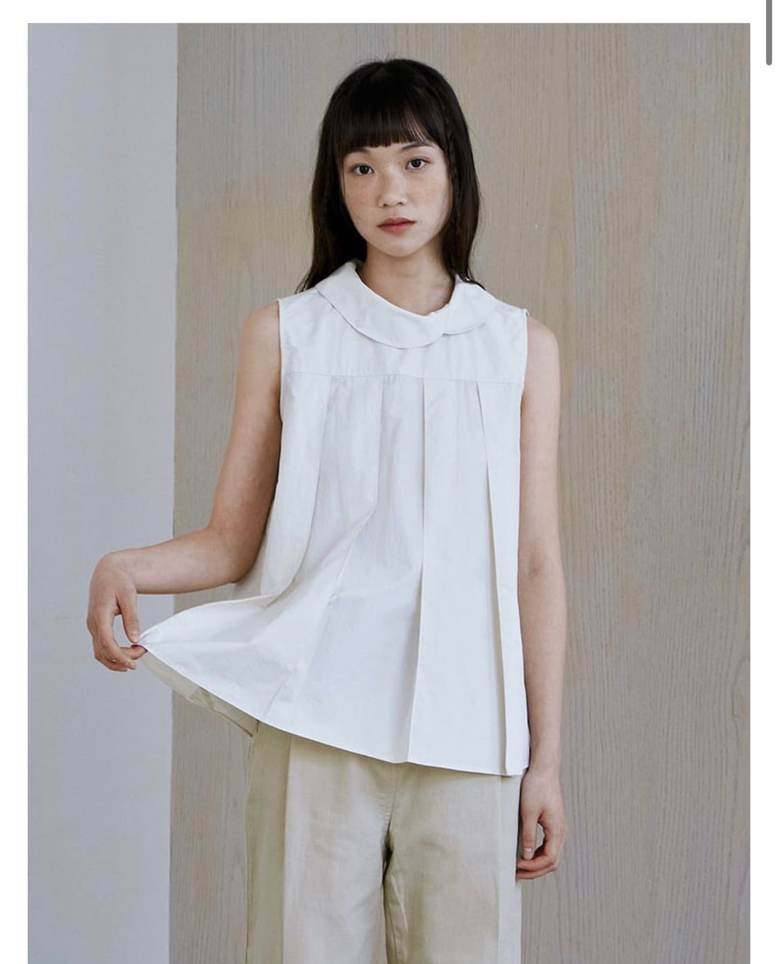 아우로 FRONT COLLAR BLOUSE 상품이미지1