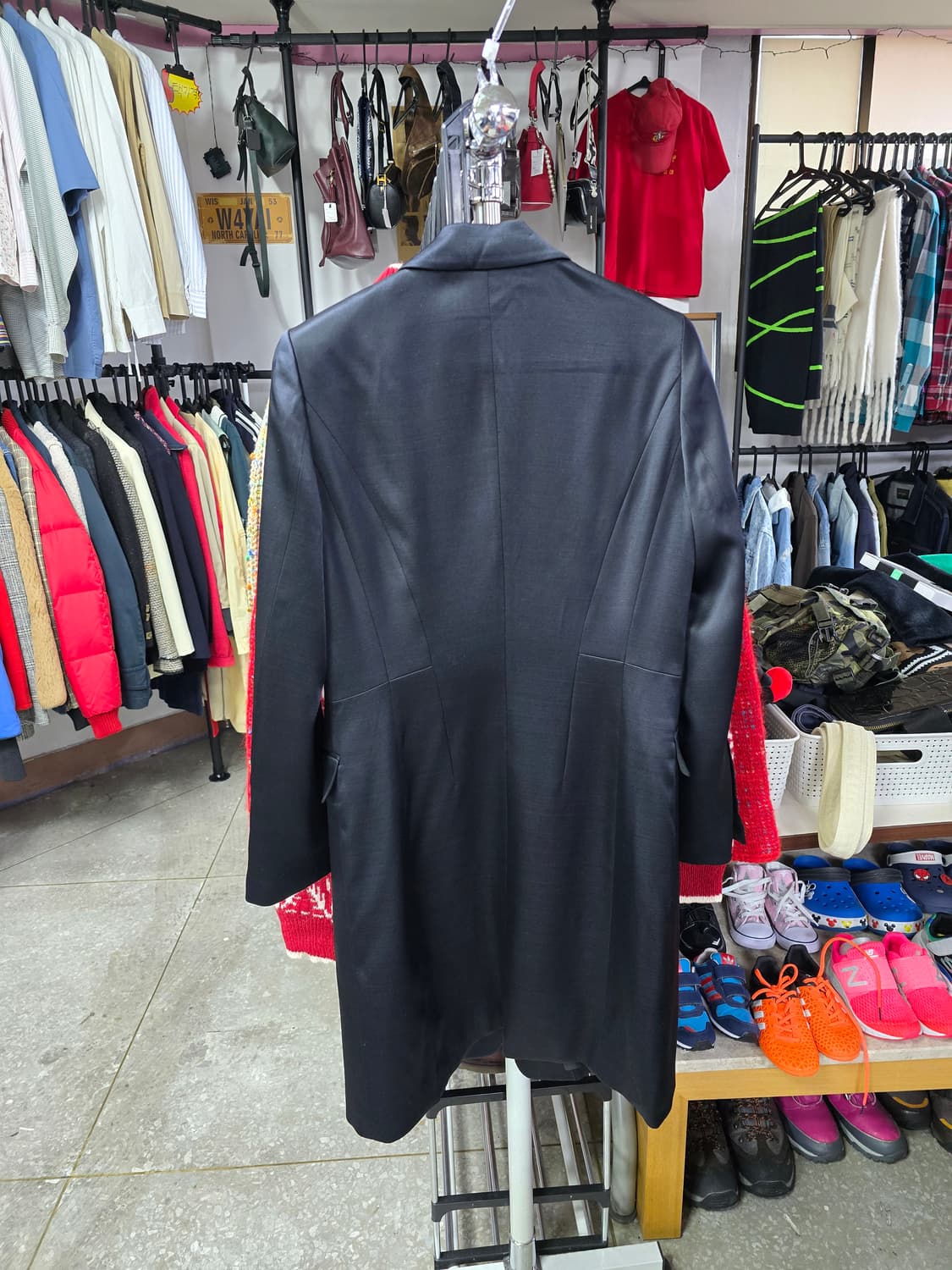 타임 블랙 롱 자켓 코트 (1286) 상품이미지2