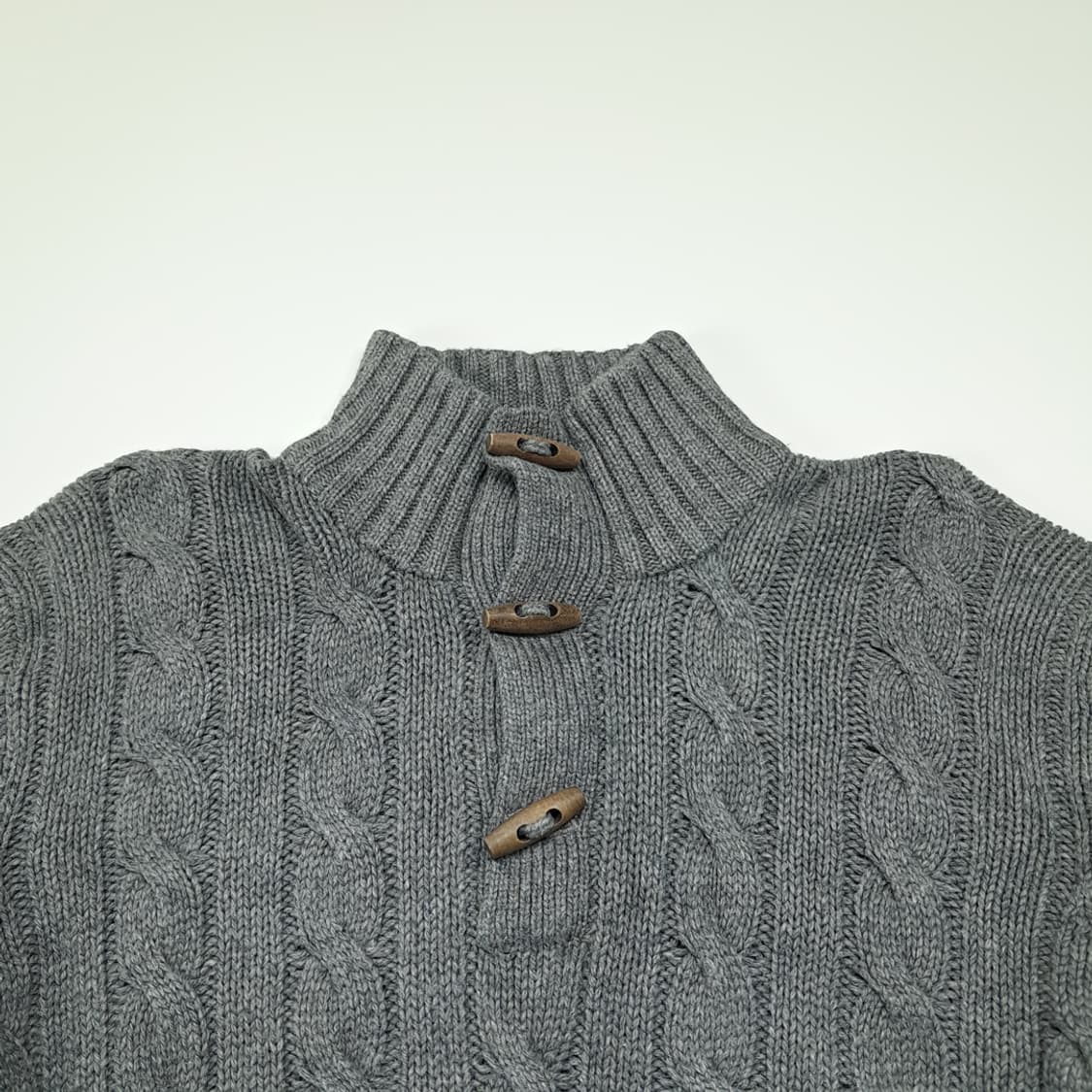 CL350 M 폴로 00s 실크 토글 케이블 헤더그레이 니트 스웨터 상품이미지2