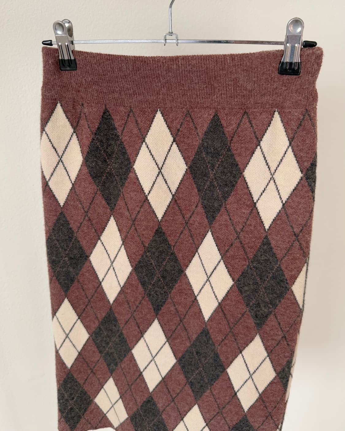 빈티지 아가일 니트 스커트 상품이미지4