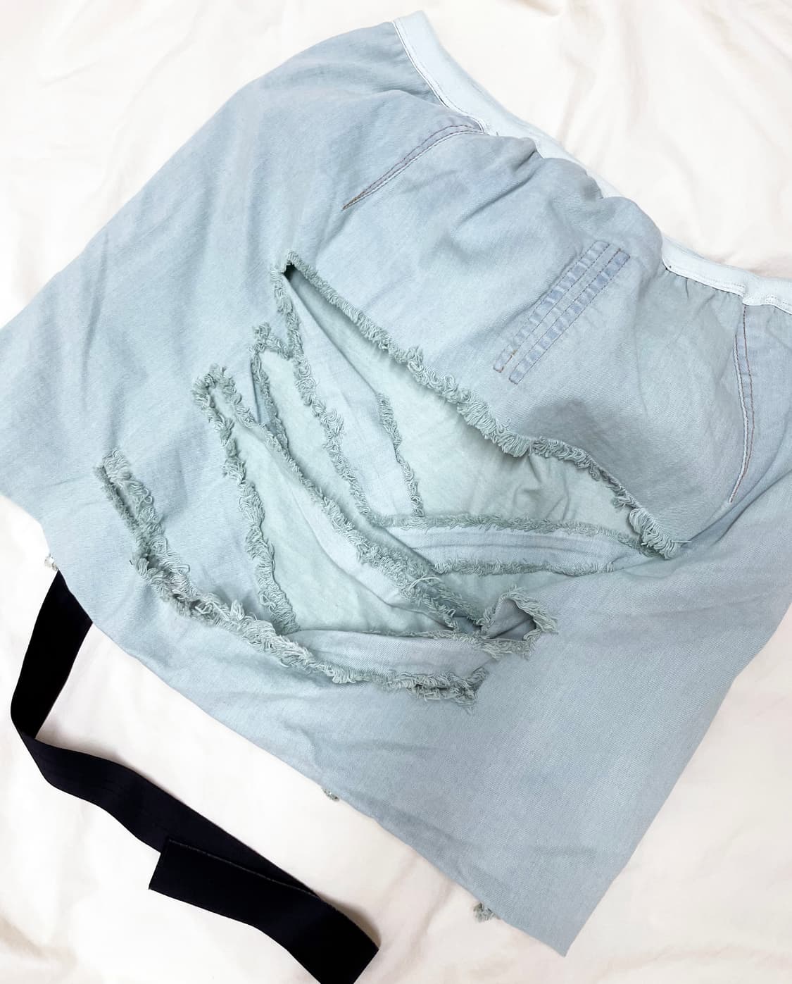 릭오웬스 디스트로이드 데님 스커트 상품이미지7