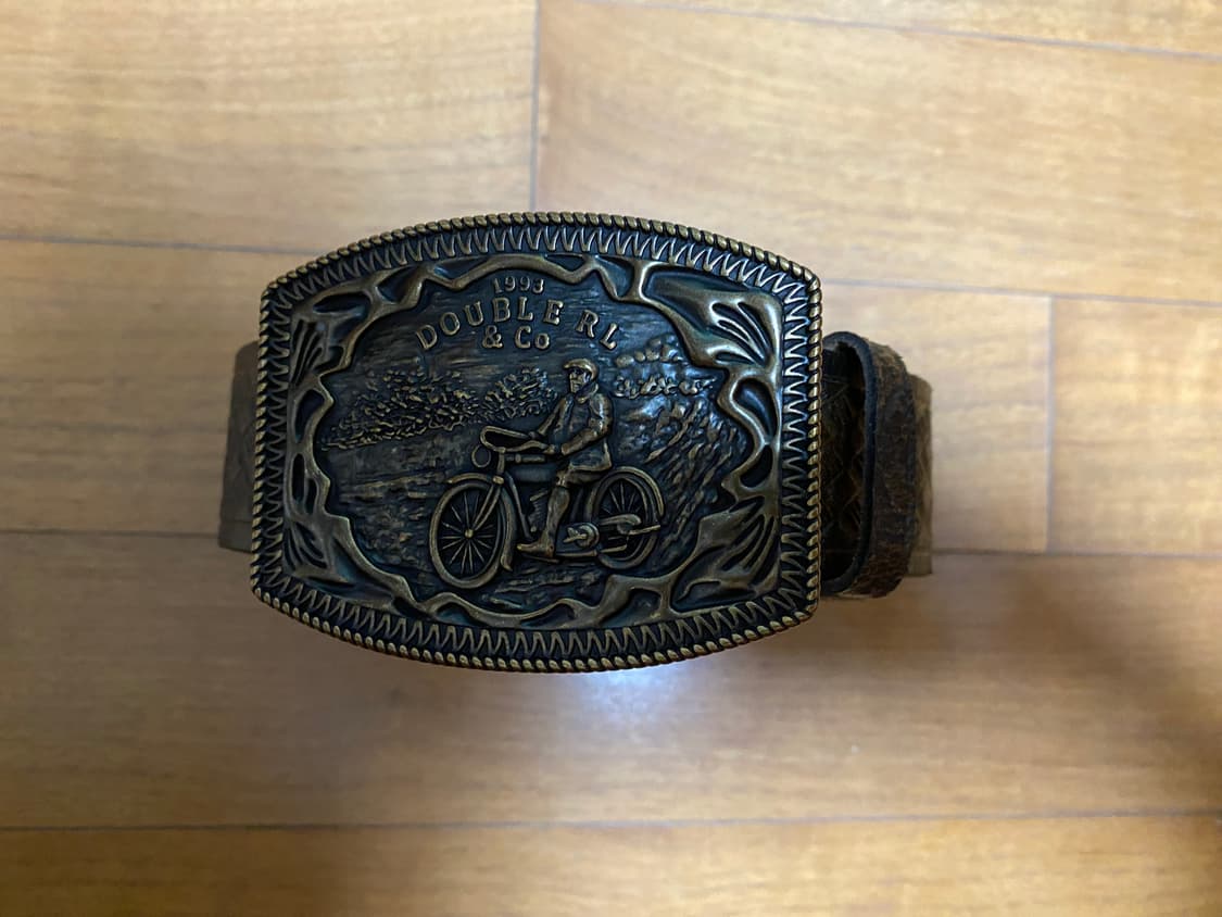 [36] 더블알엘 RRL 바스켓 위브 엠보스드 레더 벨트 상품이미지3