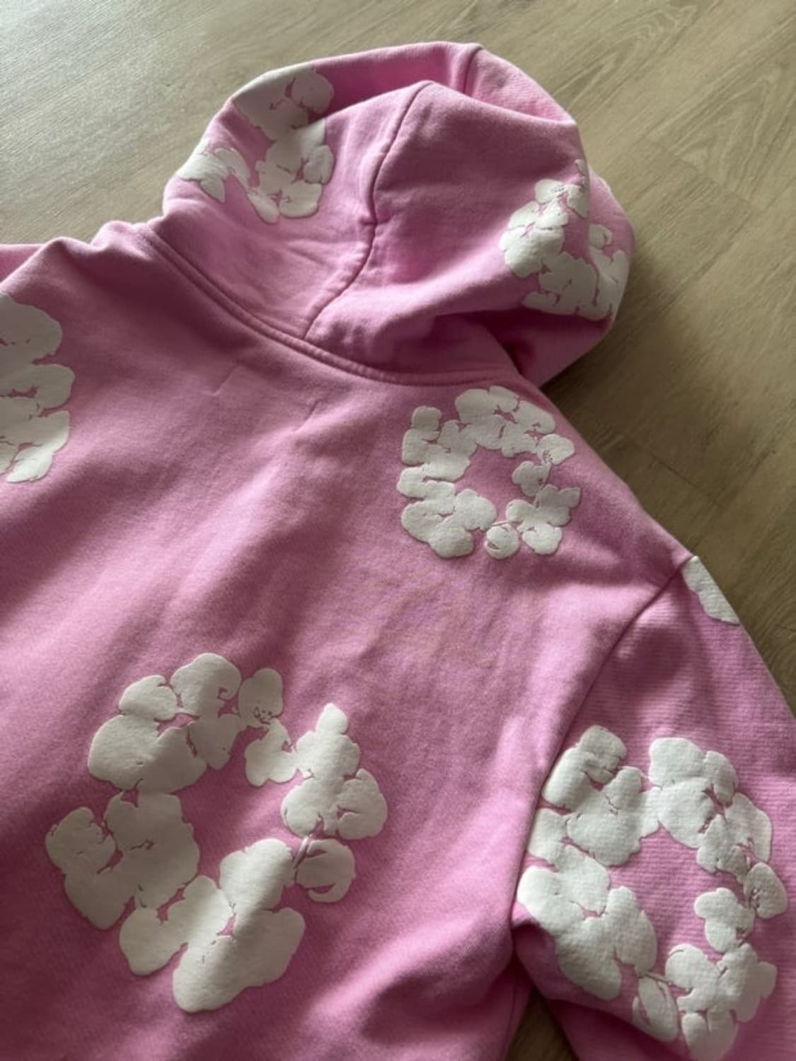 데님티어스 코튼리쓰 스웨트후드 핑크 상품이미지1