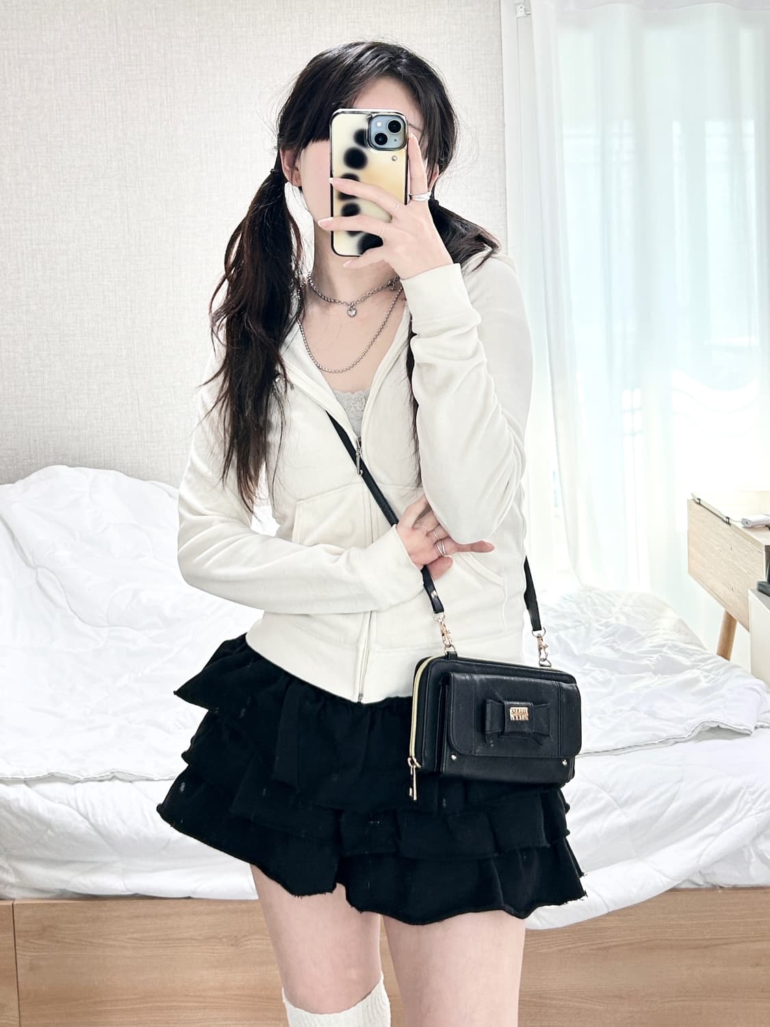 헬로키티 금장 블랙 지갑백 상품이미지4