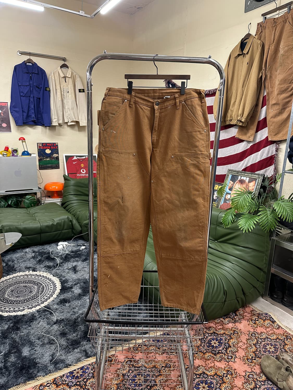 90s 다코타 더블니 팬츠 상품이미지2