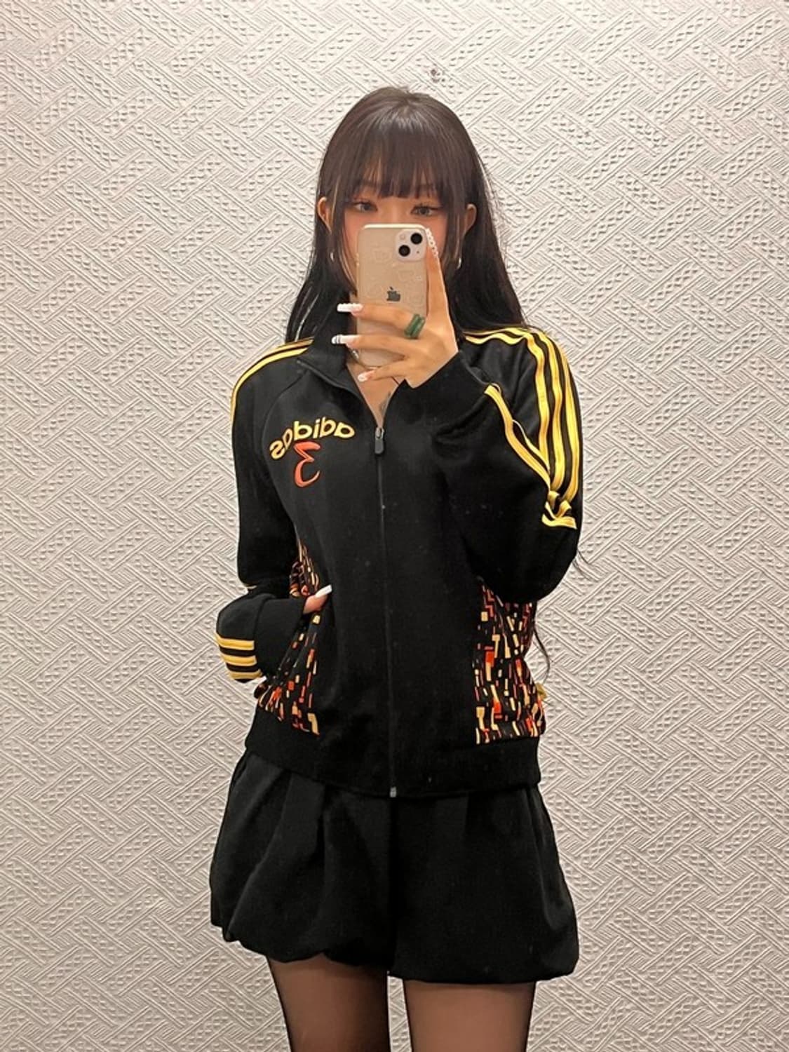 아디다스 스트릿 펑크 픽셀 그래픽 패턴 져지 집업 95 C10732 상품이미지1