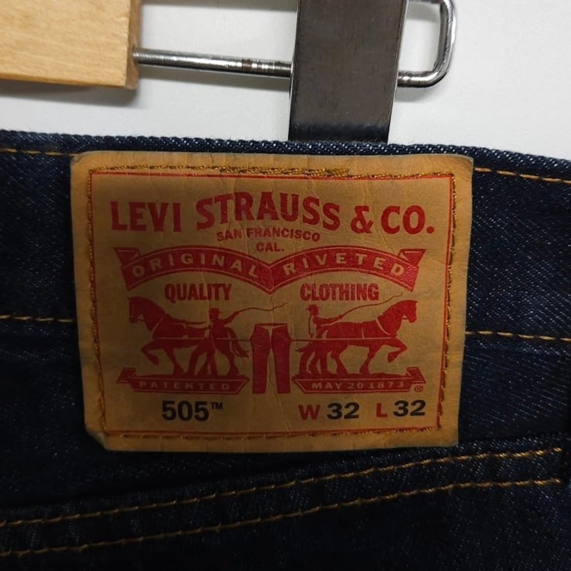 32 LEVIS 리바이스505 레귤러핏 생지 데님팬츠 청바지 상품이미지6