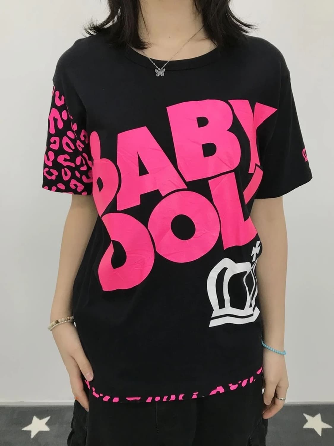 Baby Doll Y2K Leopard Logo Tee 상품이미지1