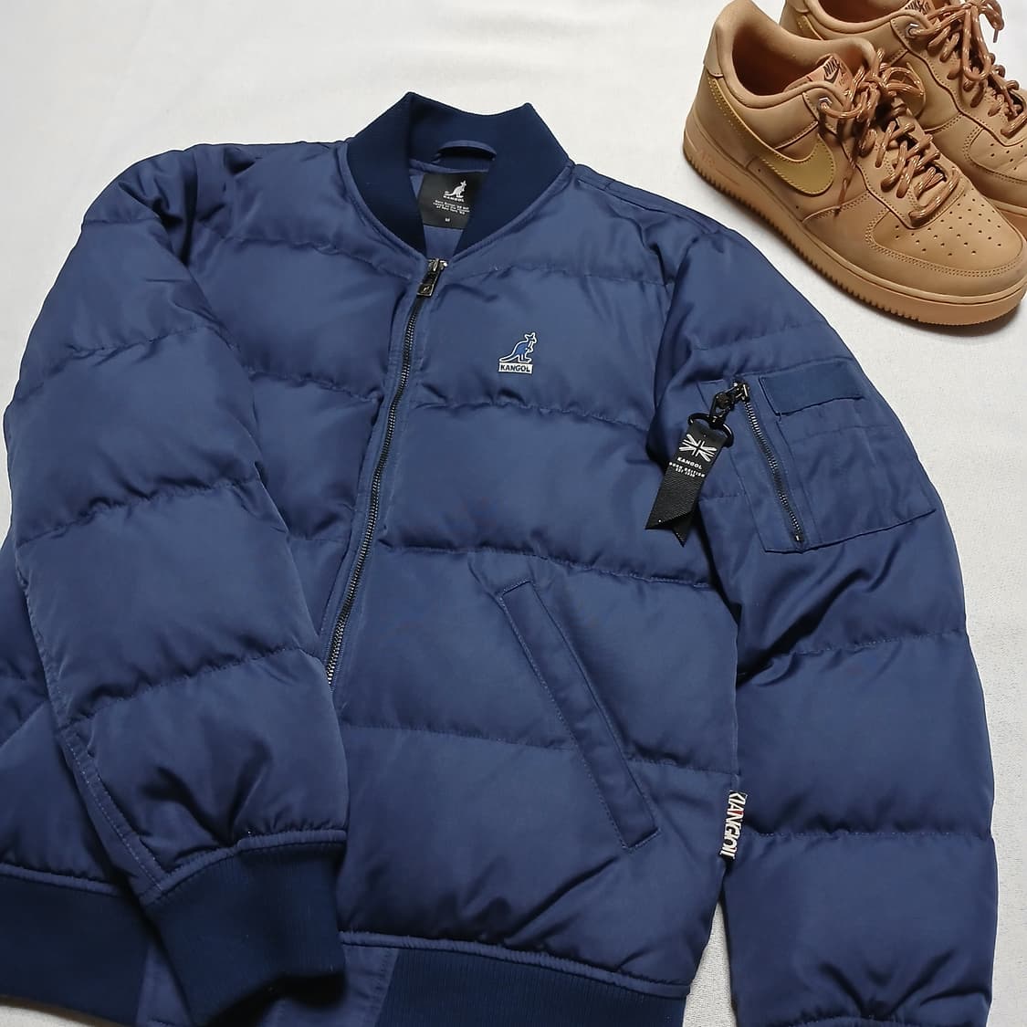 kangol 캉골 봄버 마원 패딩 오리털 덕다운 자켓 상품이미지1