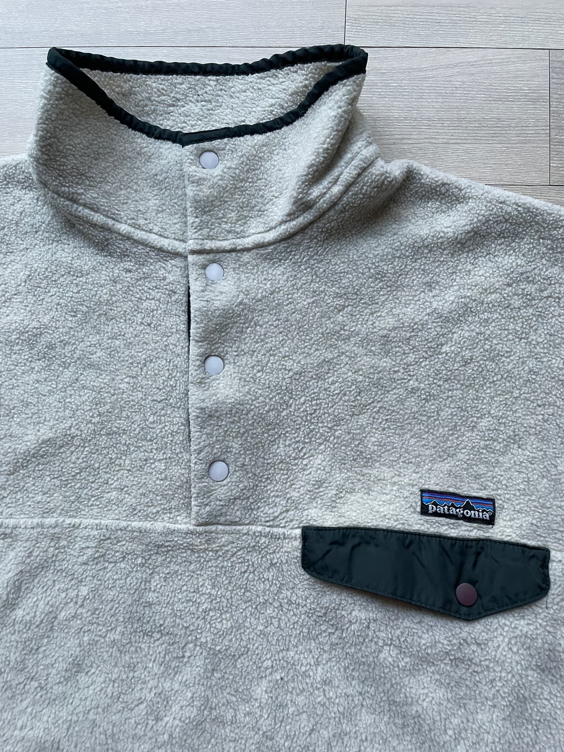 90s 파타고니아 신칠라 오트밀 다크 그린 빈티지 상품이미지4